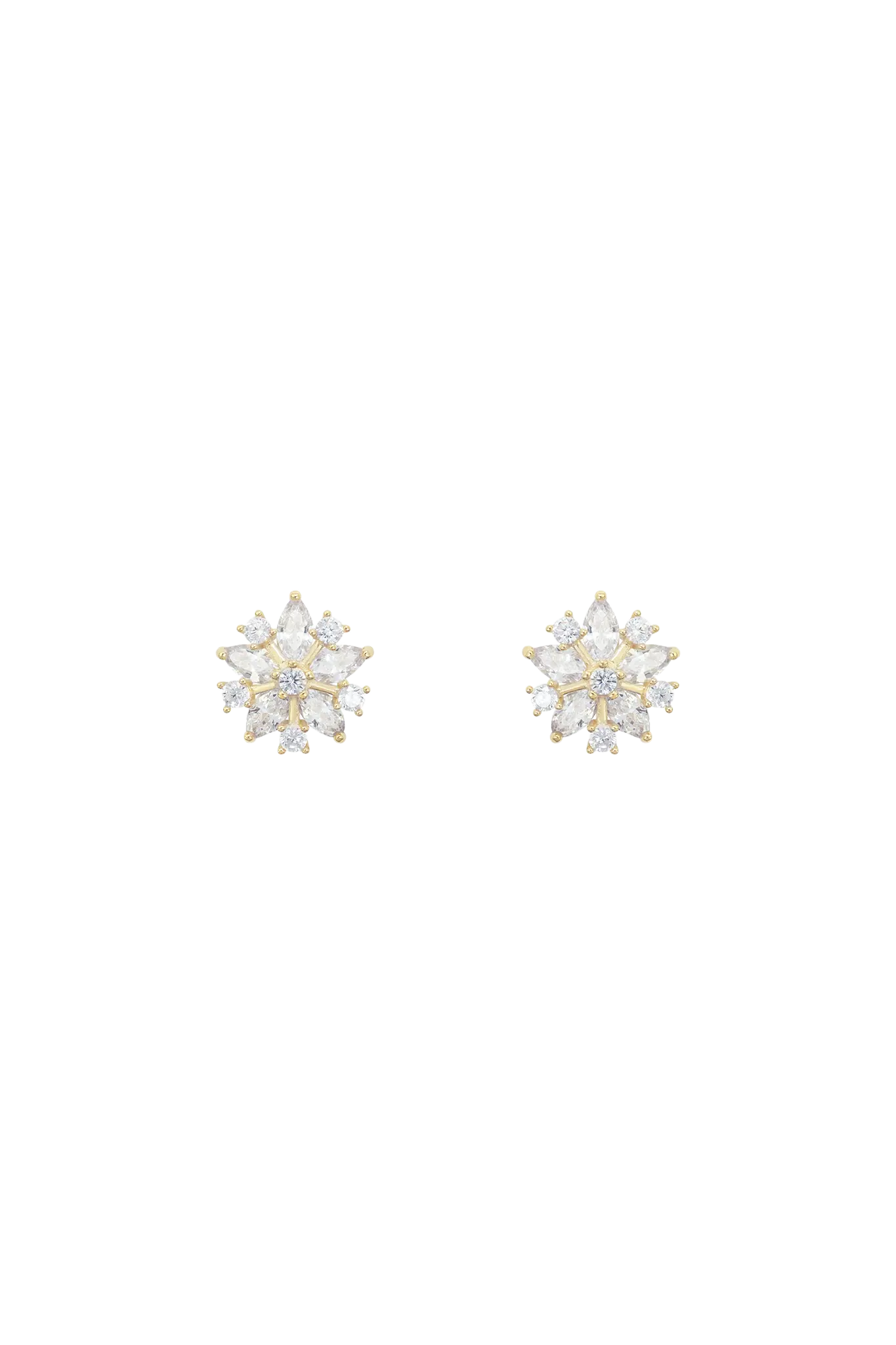 Cercei Argint Crystal Flowers LisaConcept