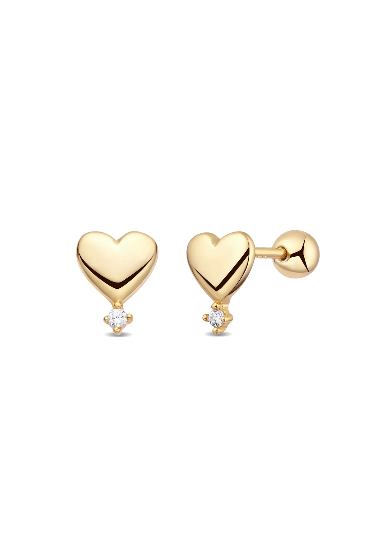 Cercei Argint Heart Pierce - Lisa&Co. | Lisa&Co.