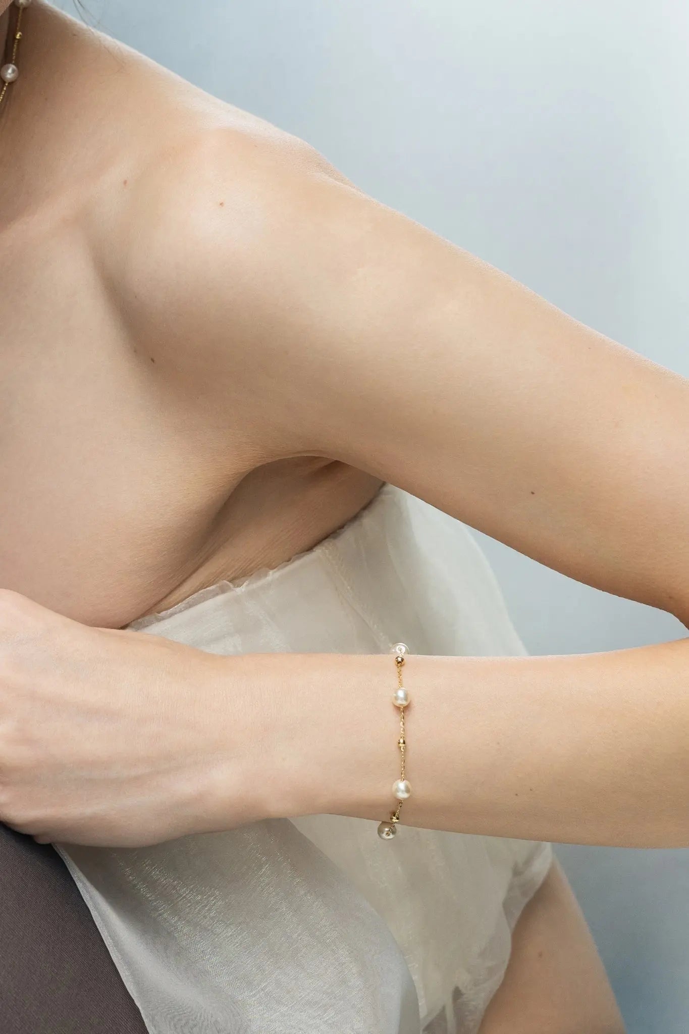 Brățară Argint Chain Pearl LisaConcept