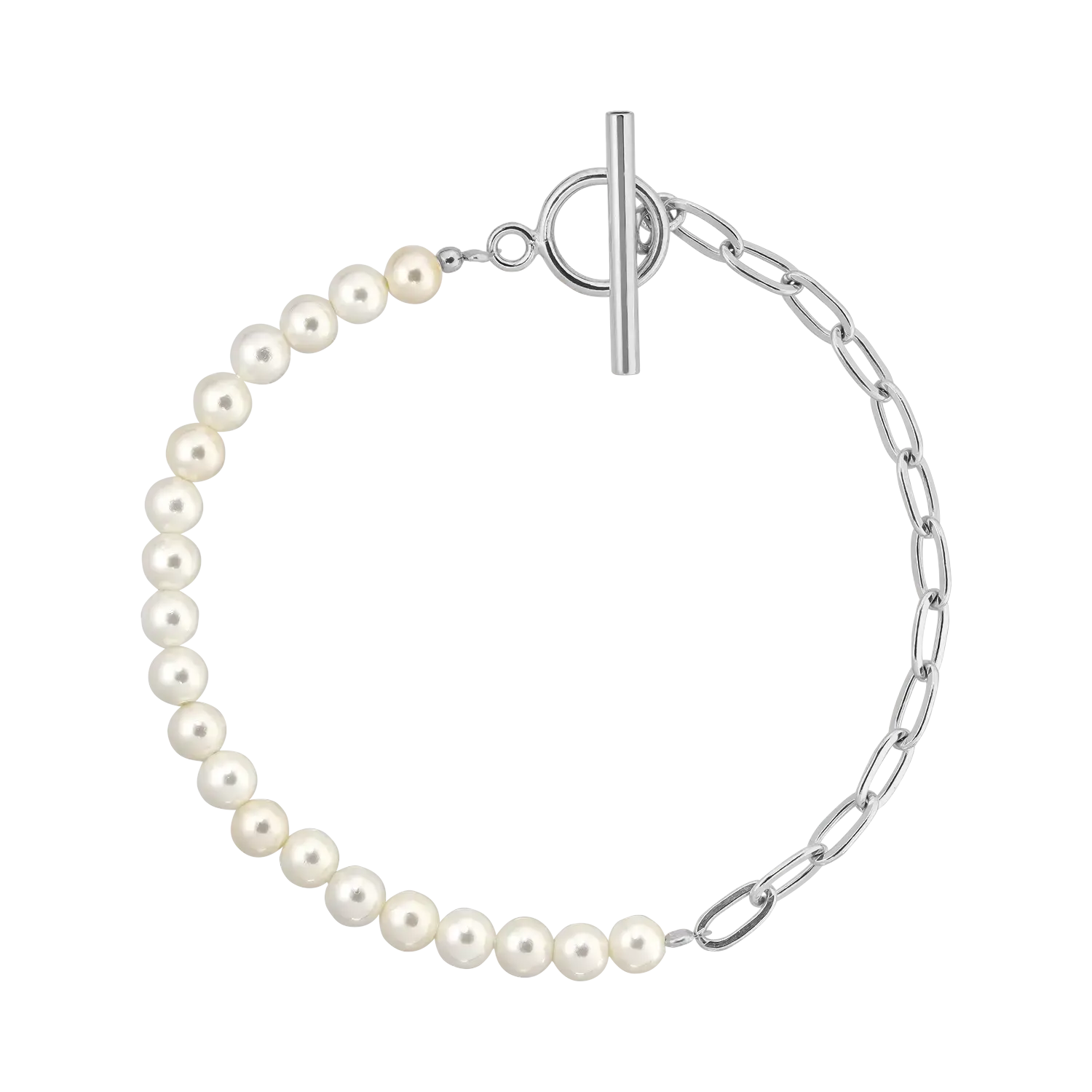 Brățară Half Pearl Half Chain LisaConcept