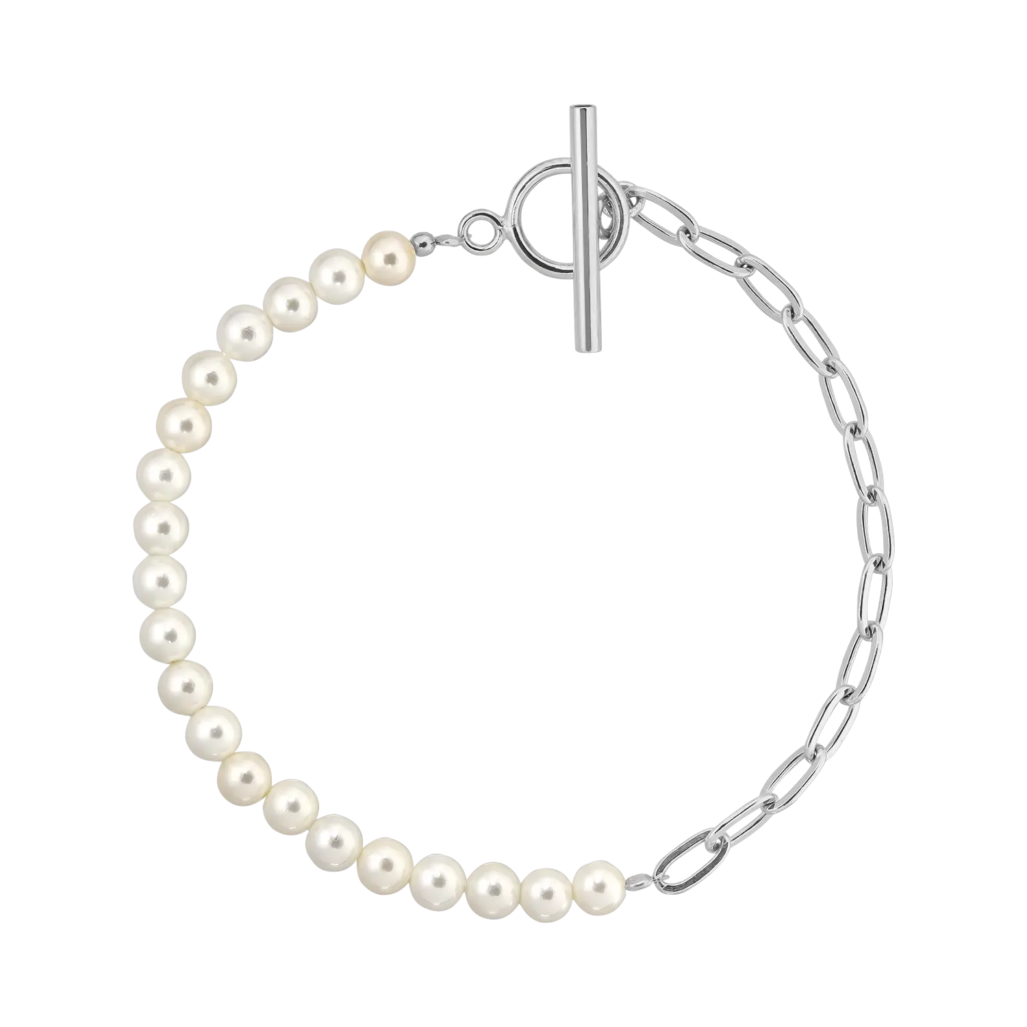 Brățară Half Pearl Half Chain LisaConcept