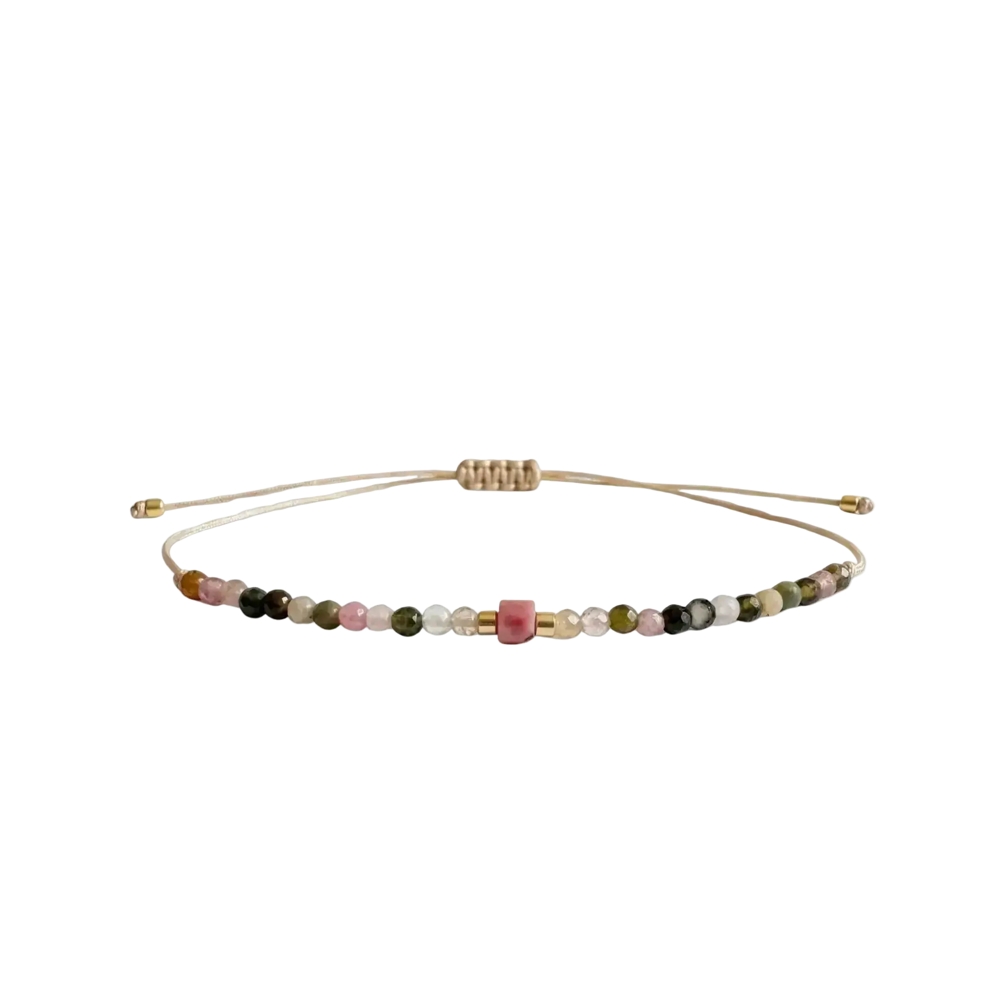 Brățară pe șnur Watermelon Tourmaline III Lisa&Co.