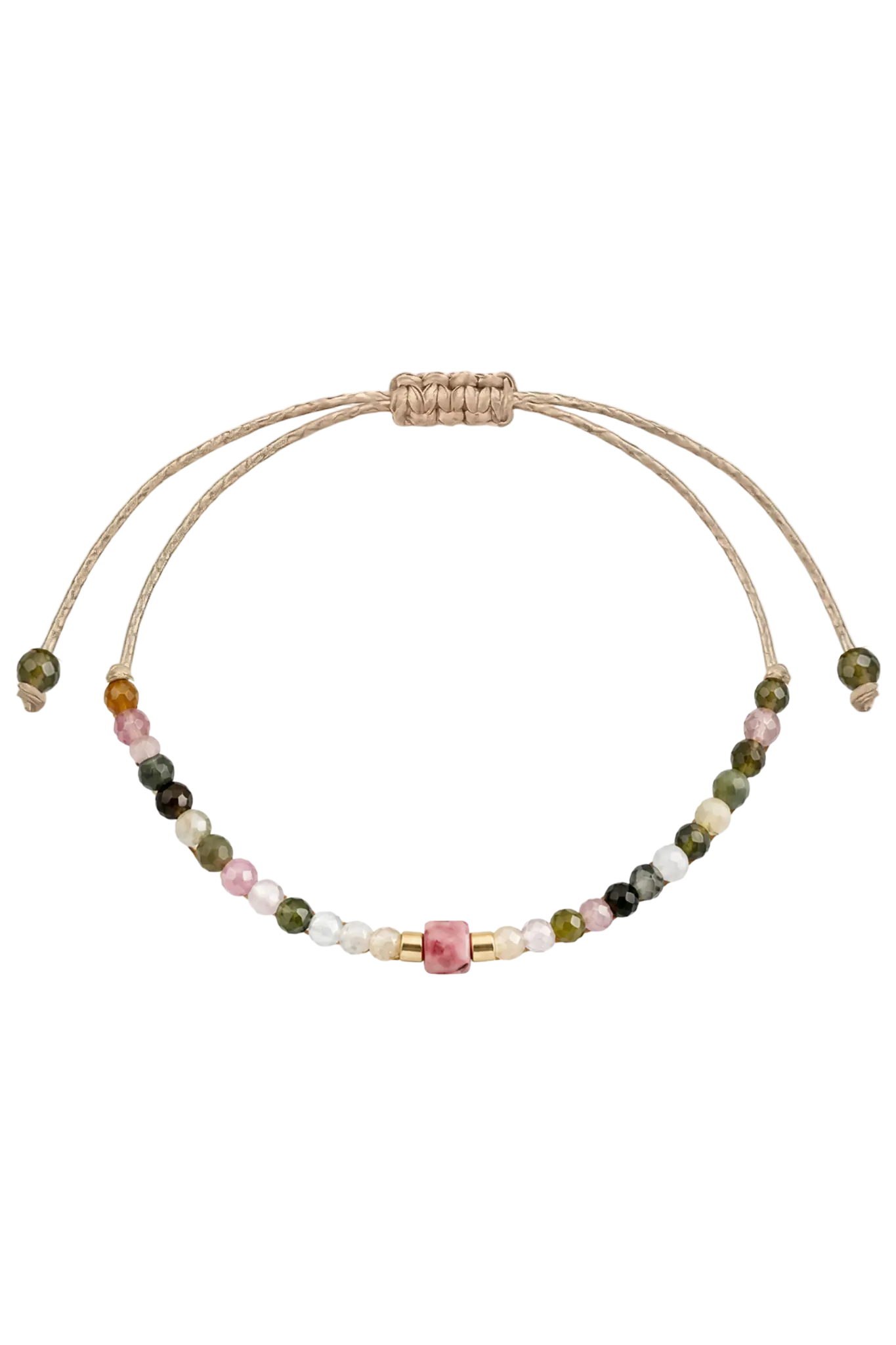 Brățară pe șnur Watermelon Tourmaline III Lisa&Co.