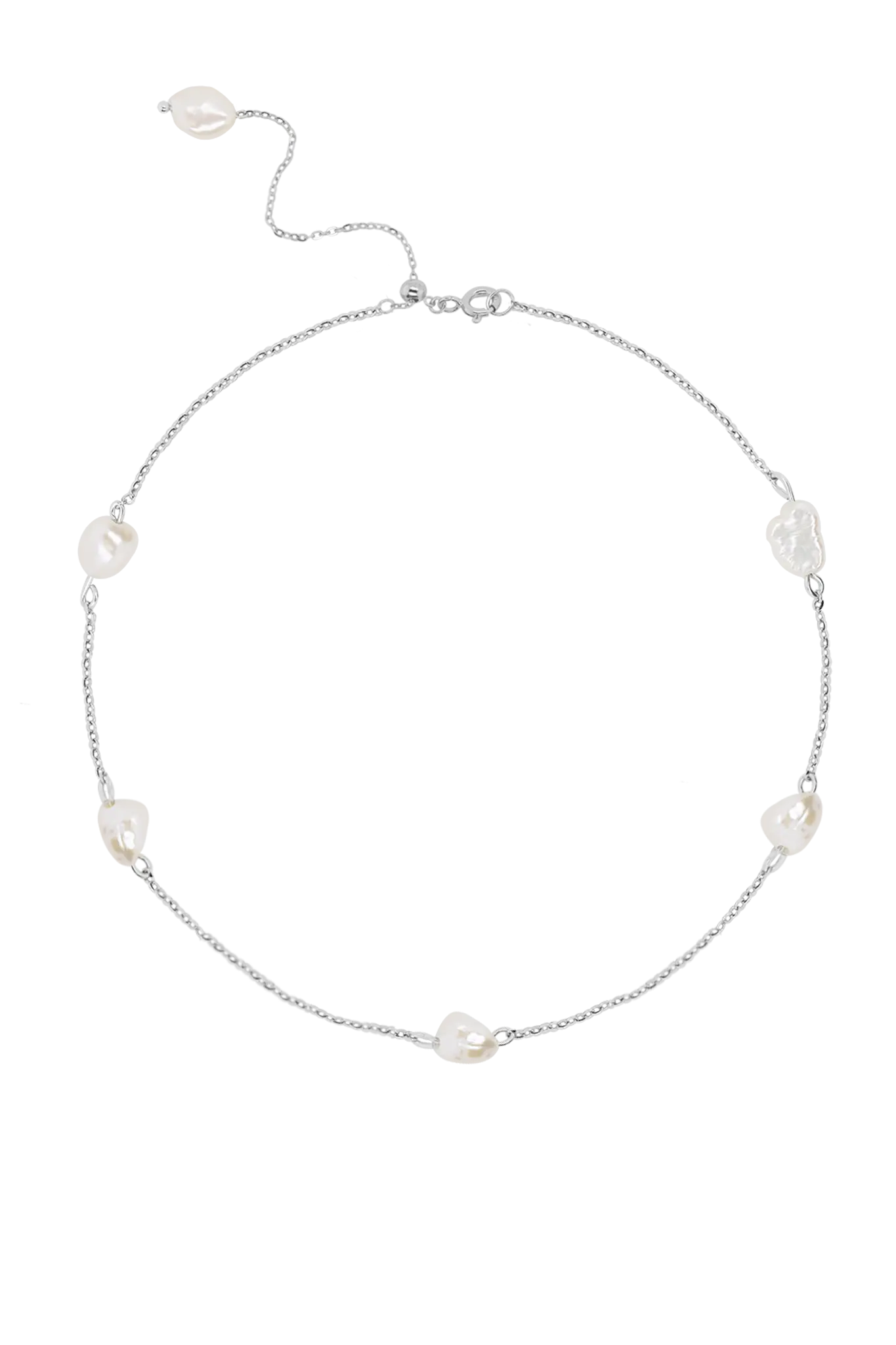 Brățară pentru picior Argint Freshwater Pearls Lisa&Co.