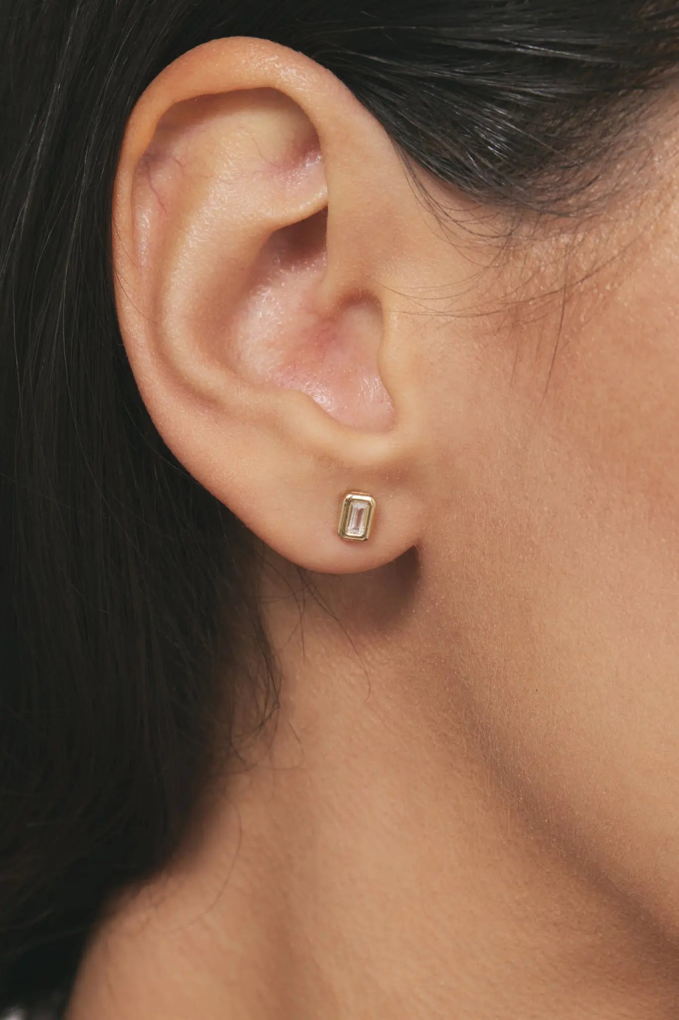 Cercei Argint Baguette Frame LisaConcept