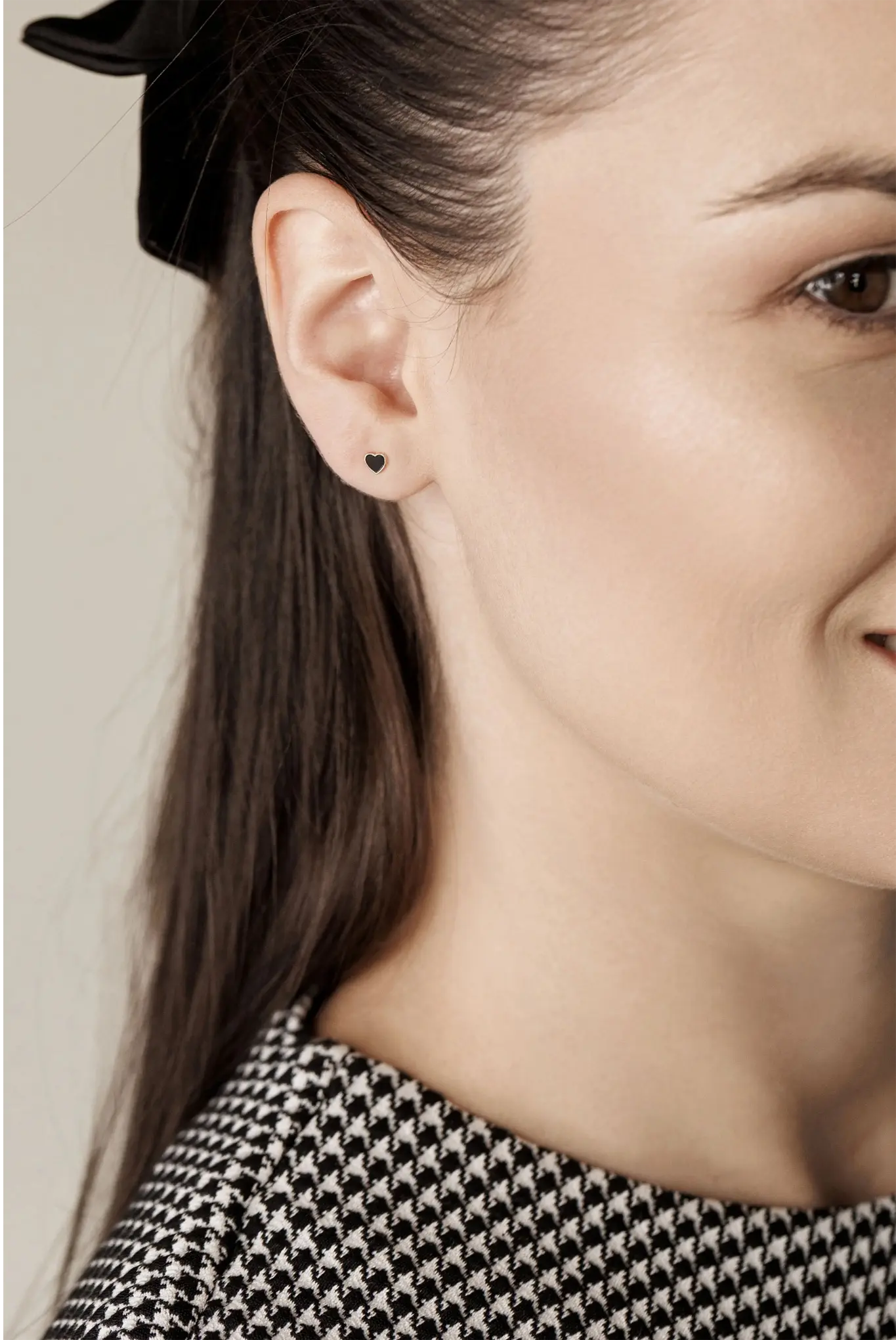 Cercei Argint Black Heart S Lisa&Co.