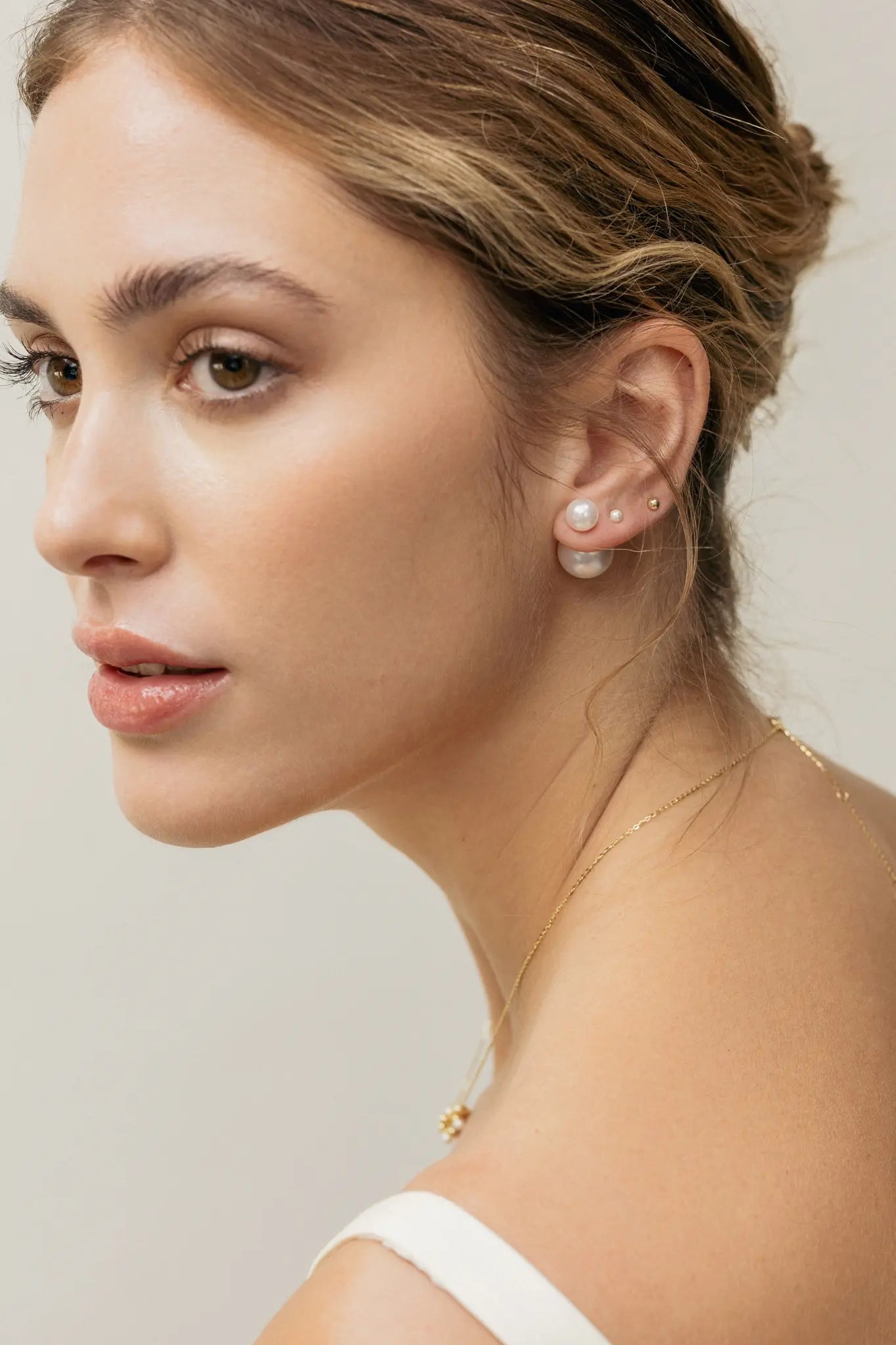Cercei Argint Double Pearl LisaConcept