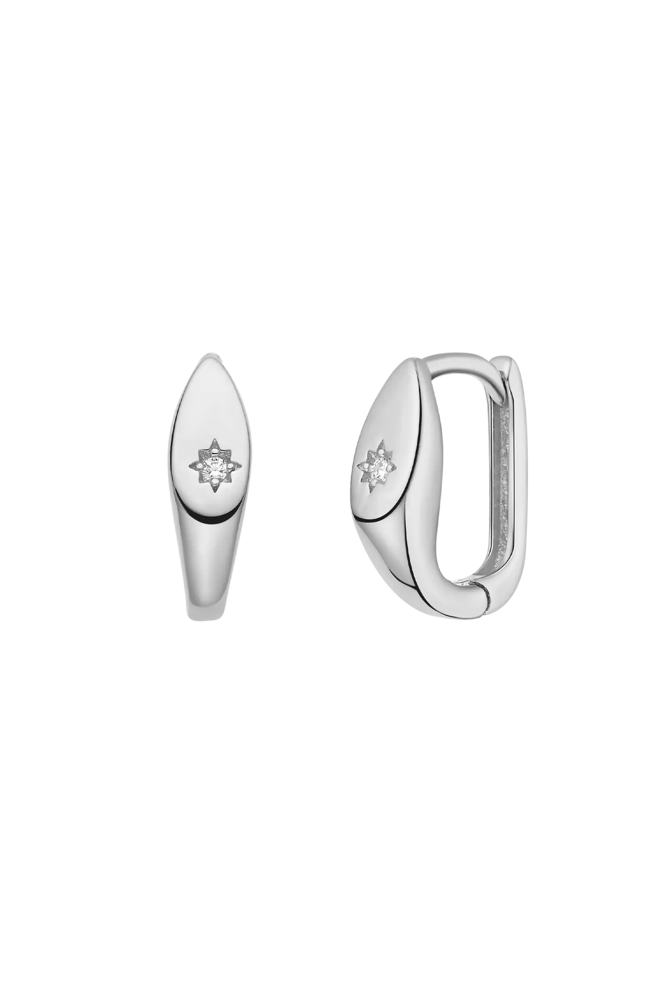 Cercei Argint Drop Hoop JY - EL090146B LisaConcept