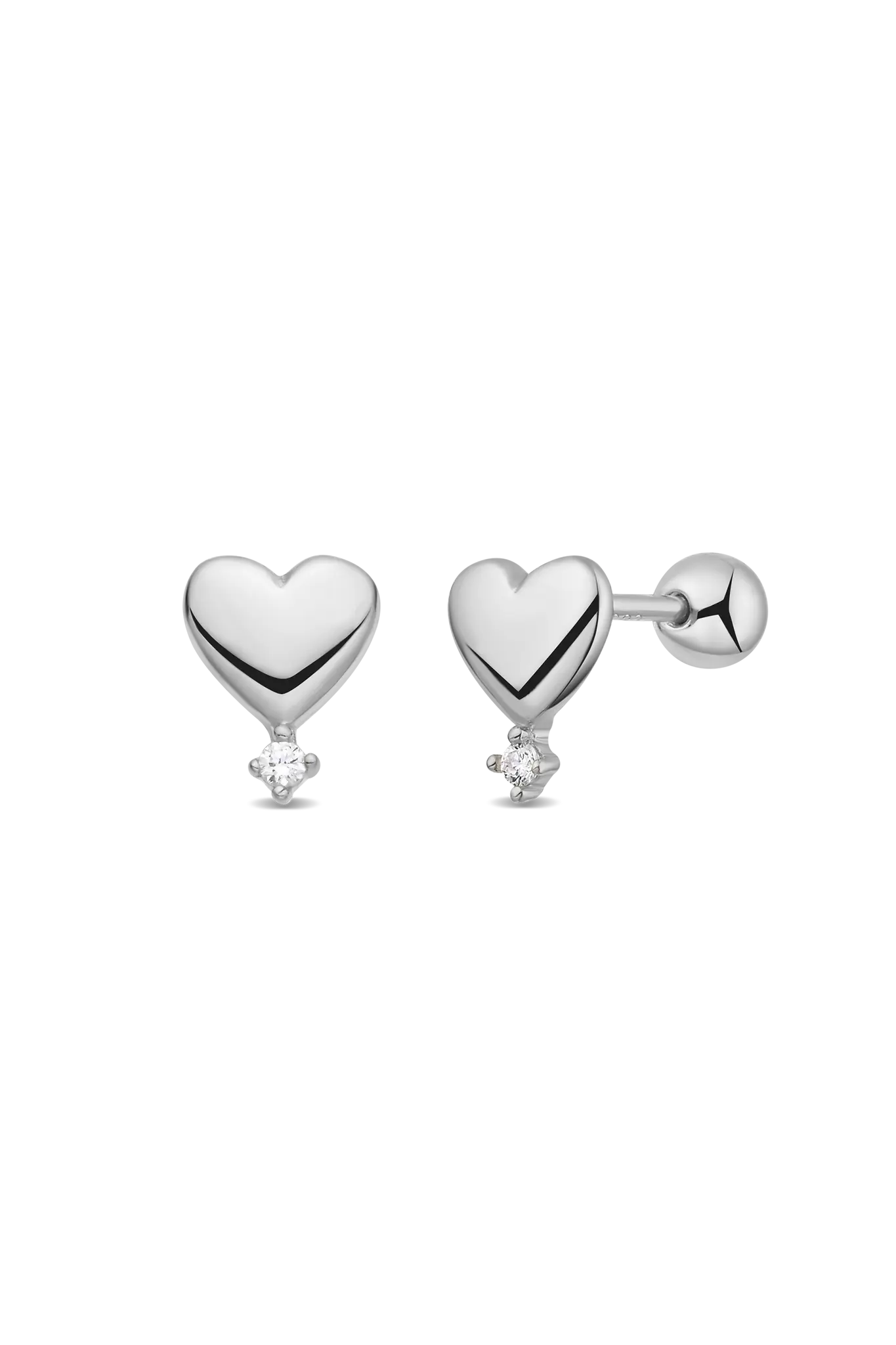 Cercei Argint Filet Heart Pierce Lisa&Co.