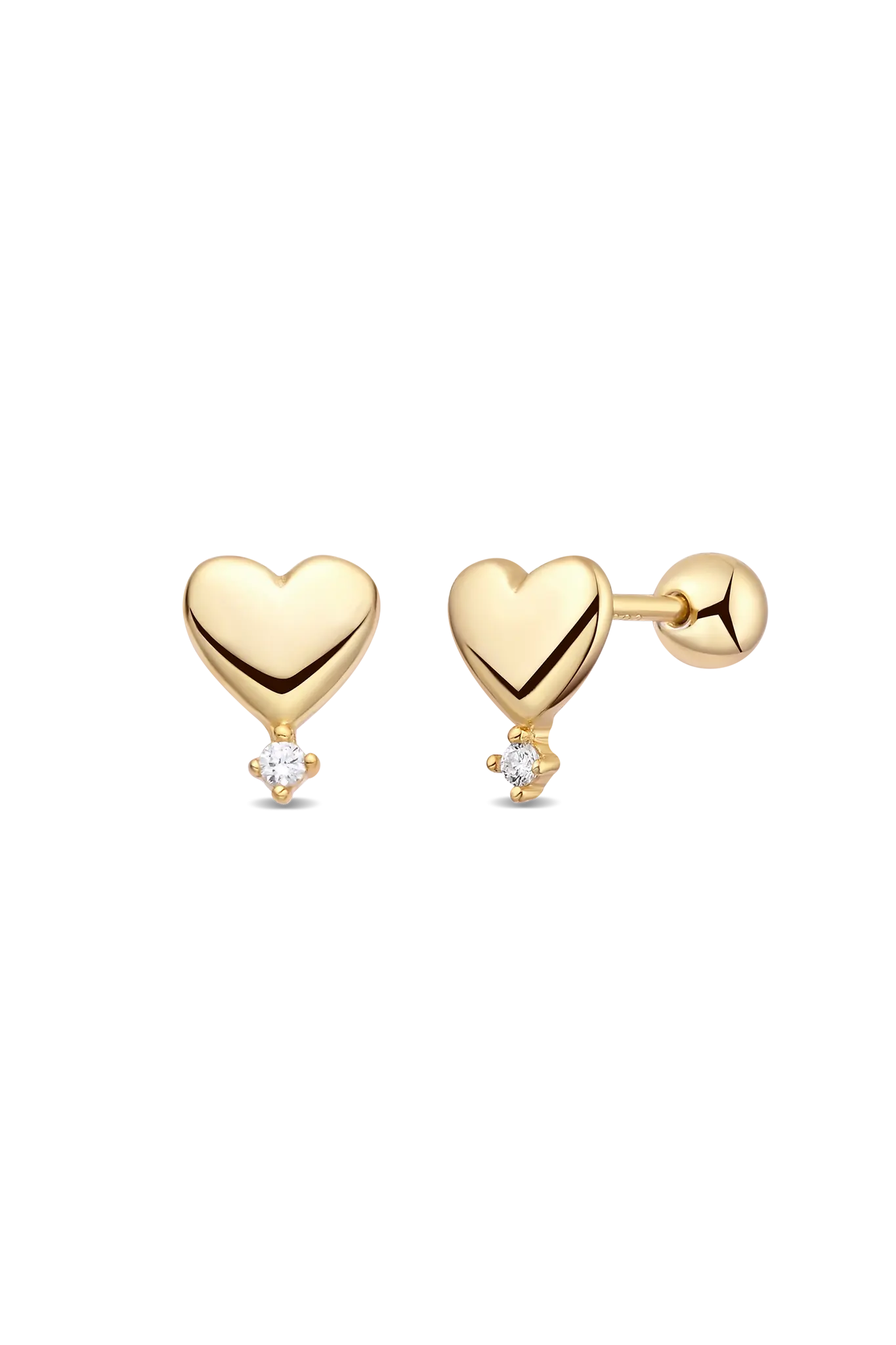 Cercei Argint Filet Heart Pierce Lisa&Co.