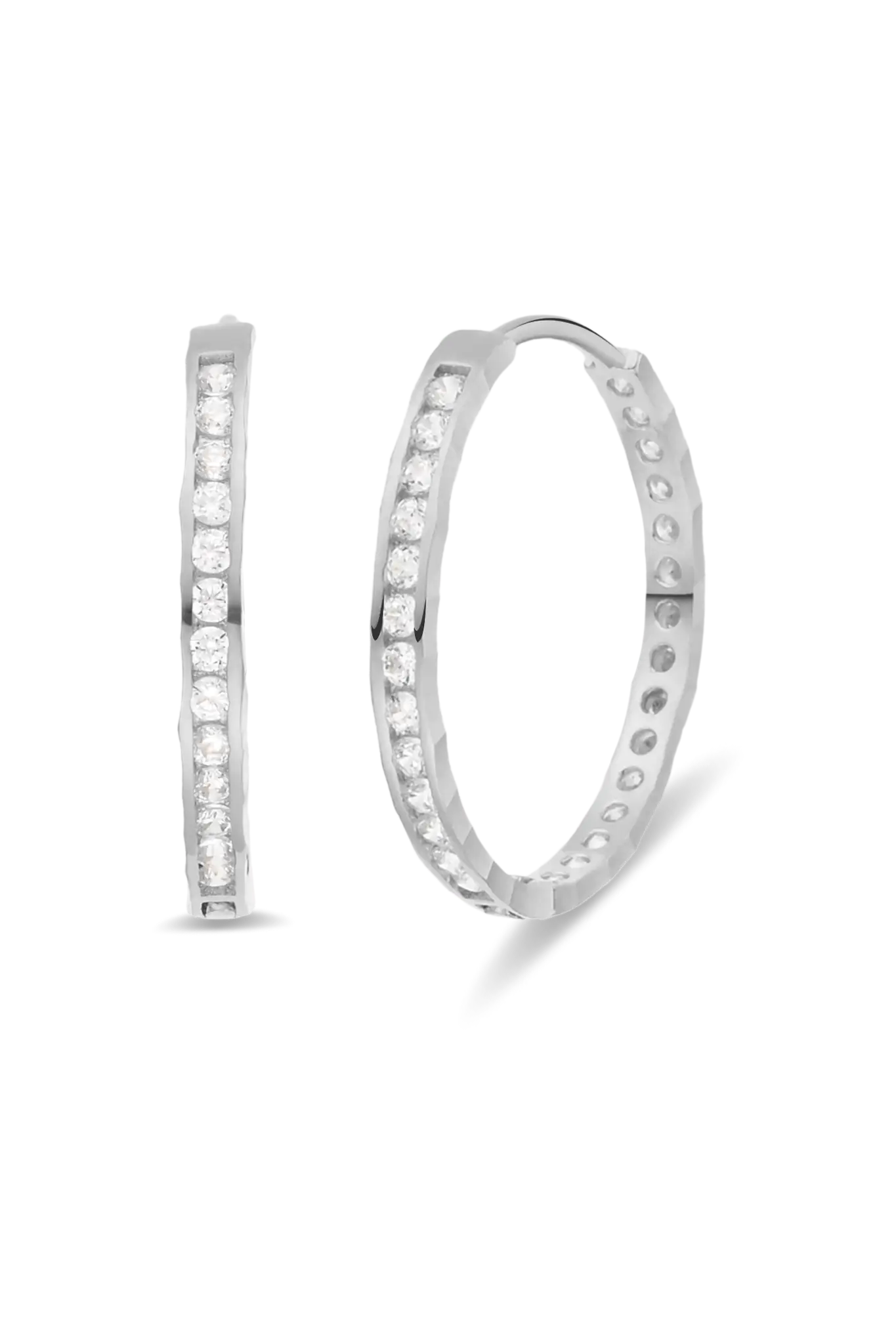 Cercei Argint Fine Line Hoops LisaConcept