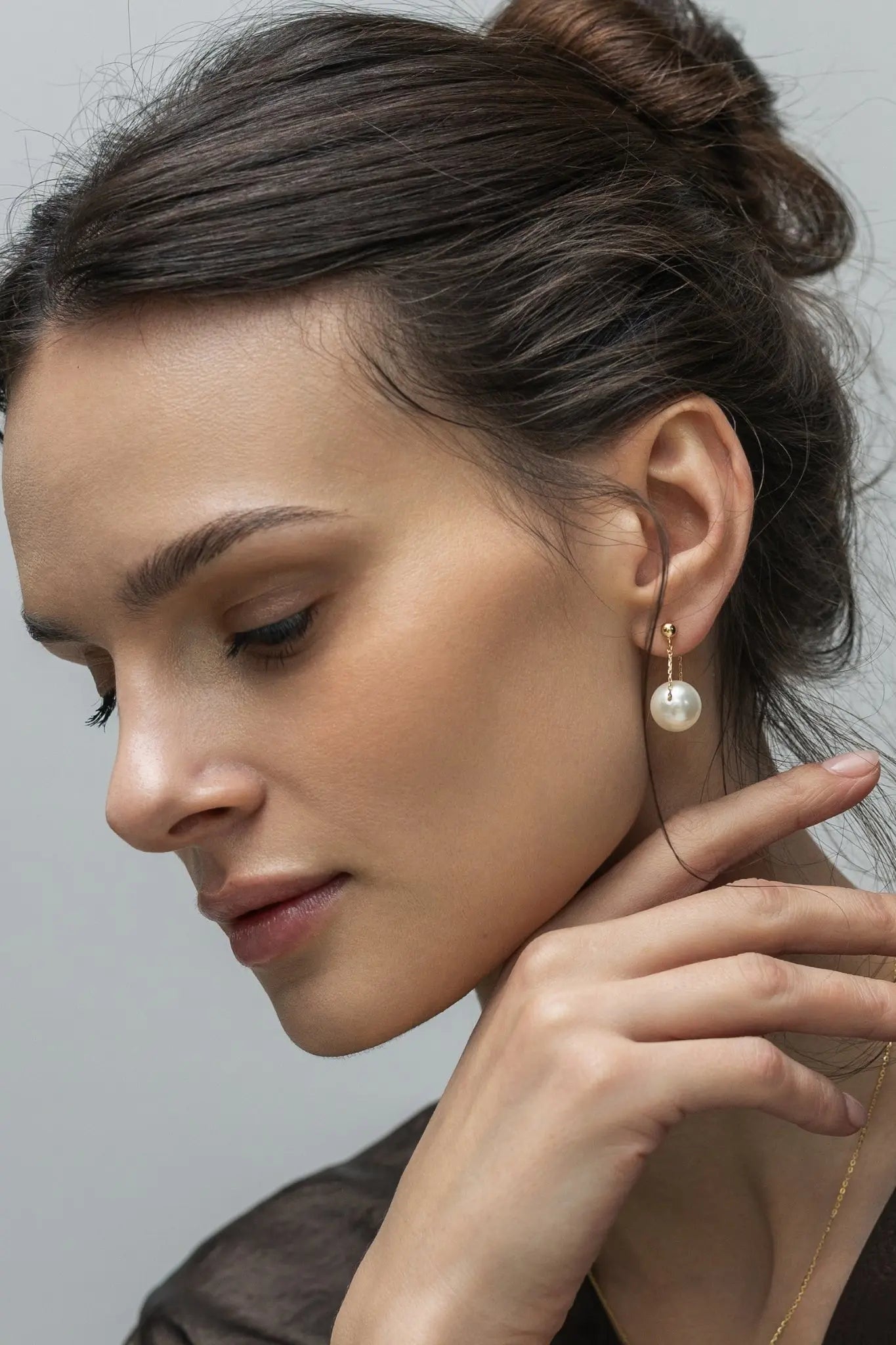 Cercei Argint Giant Pearl Swing LisaConcept