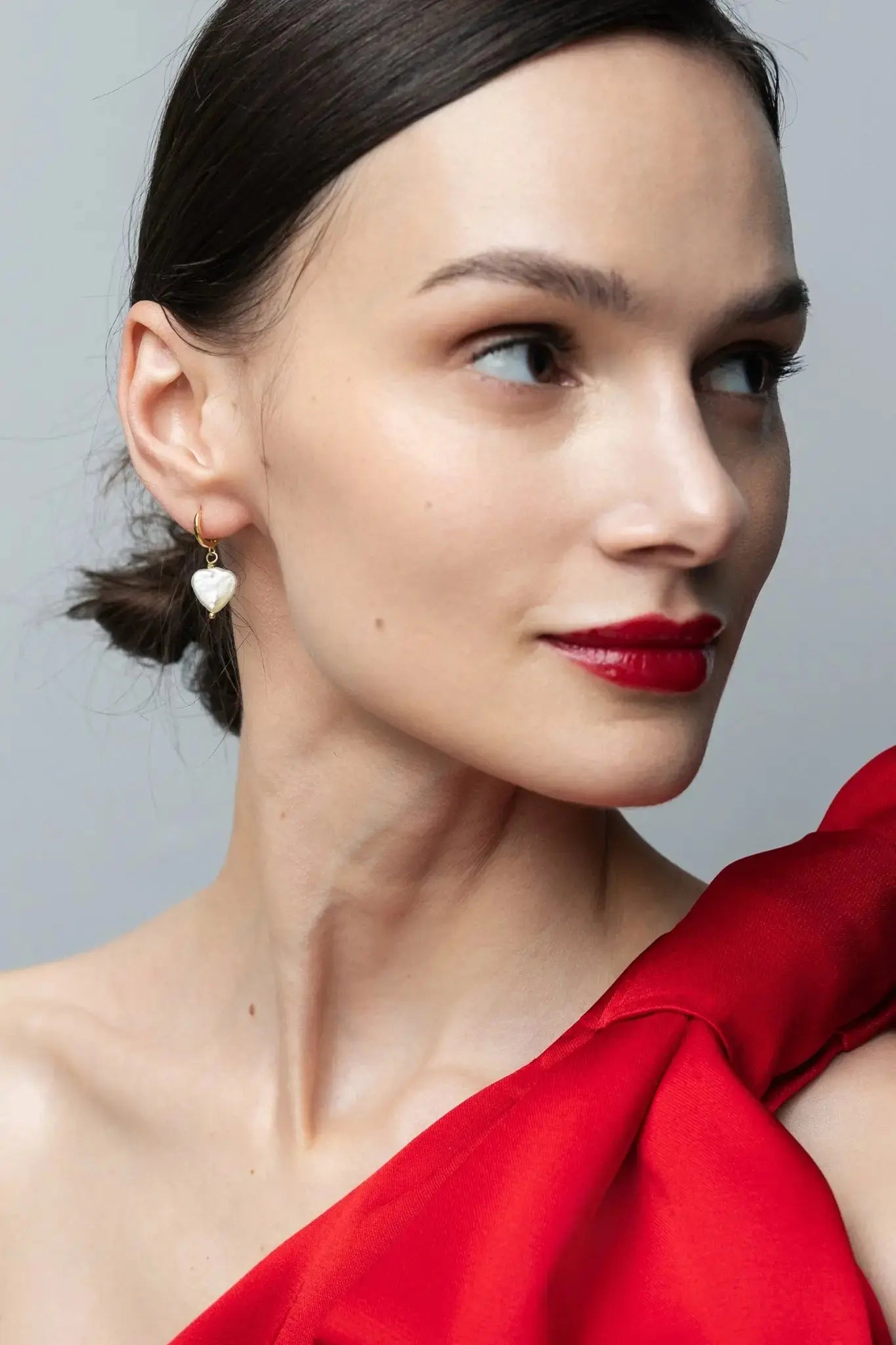 Cercei Argint Heart of Pearl Lisa&Co.