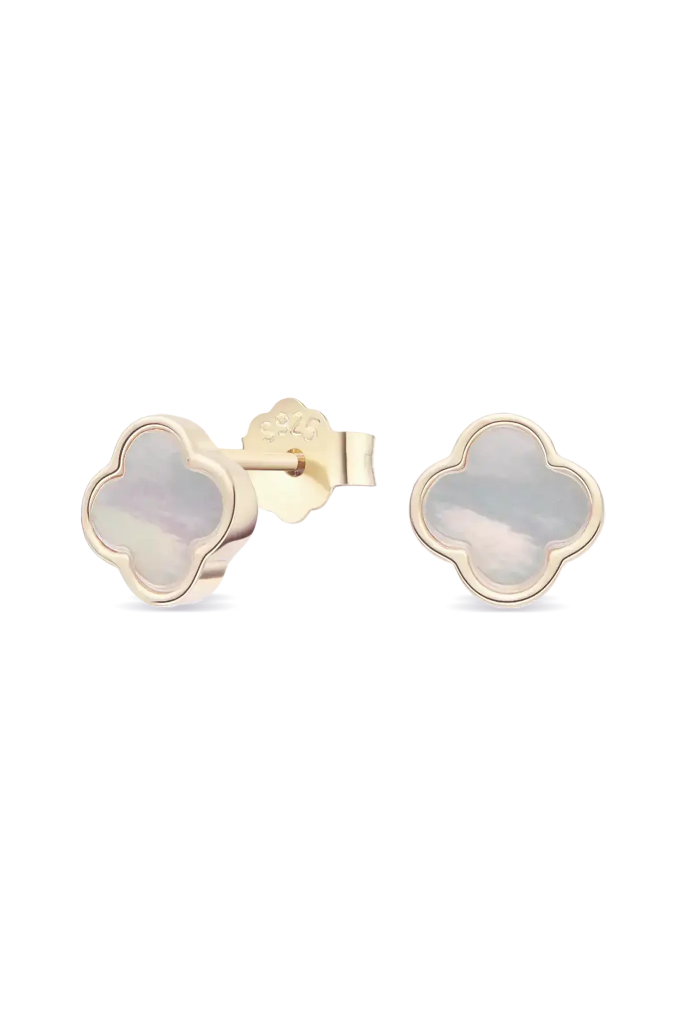 Cercei Argint Mother of Pearl Joy XL Lisa&Co.