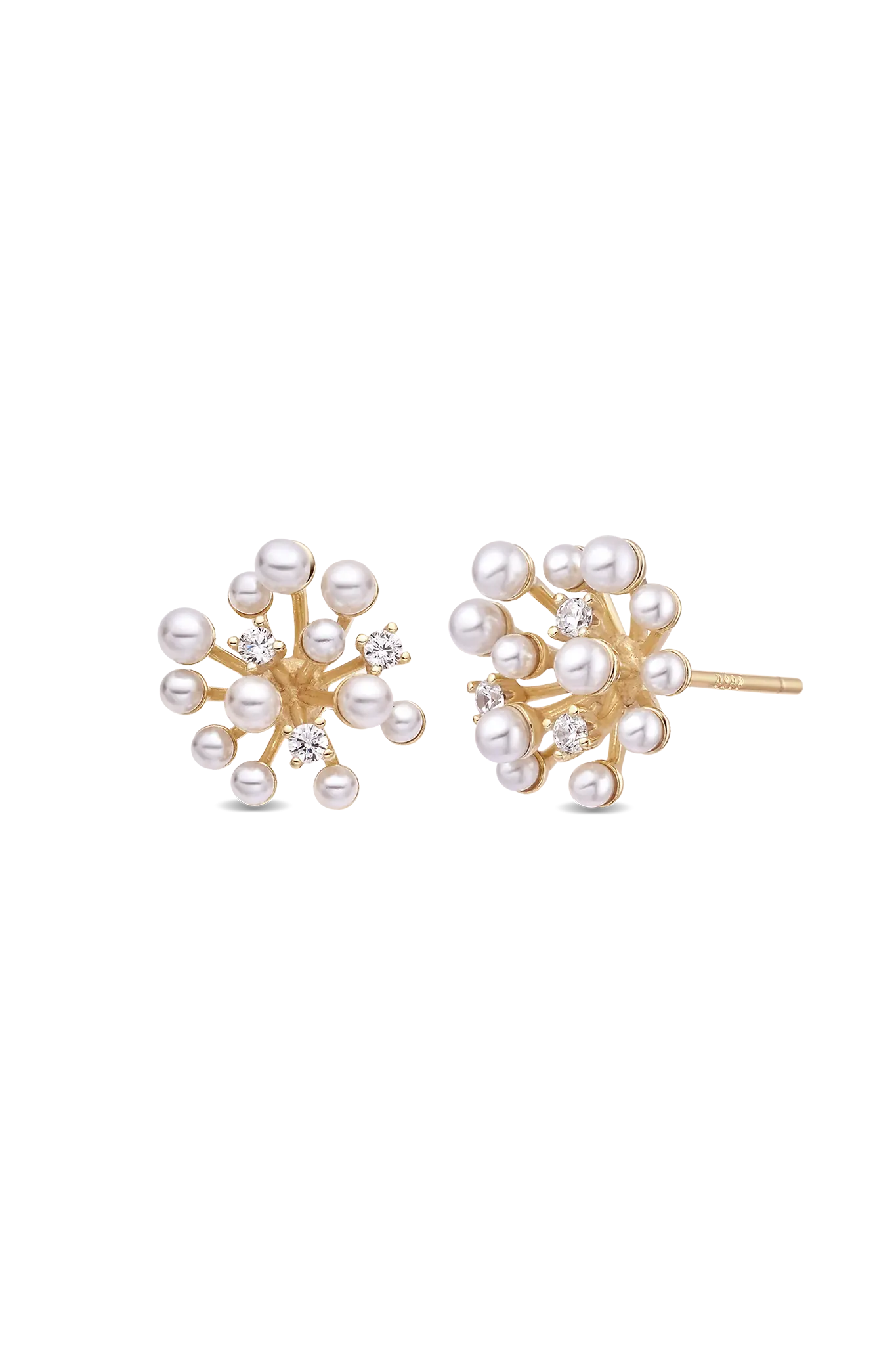 Cercei Argint Pearl Burst Lisa&Co.