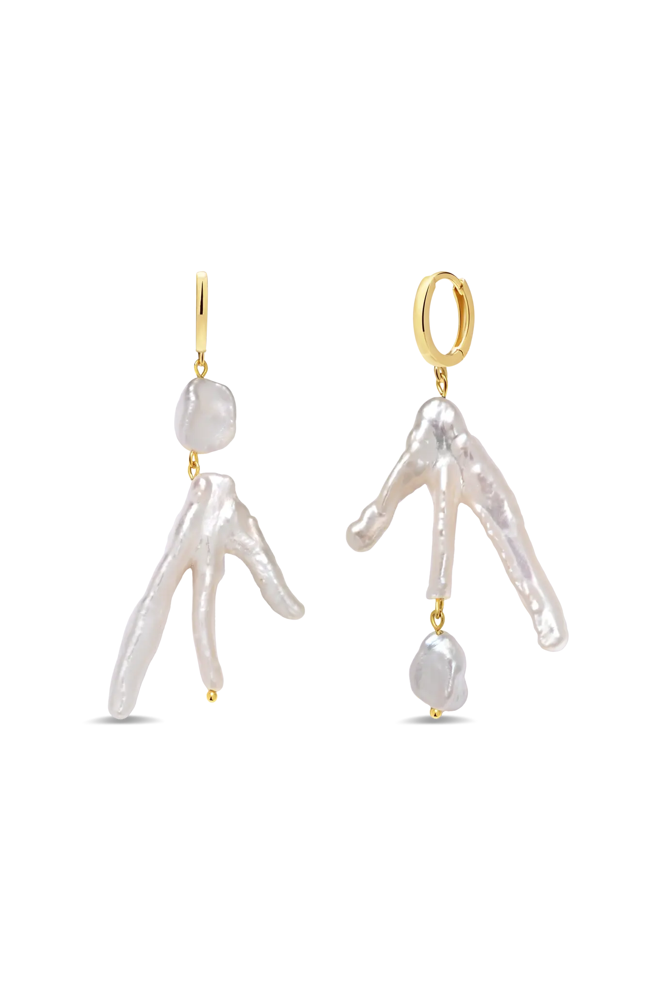 Cercei Argint Pearl Claw LisaConcept