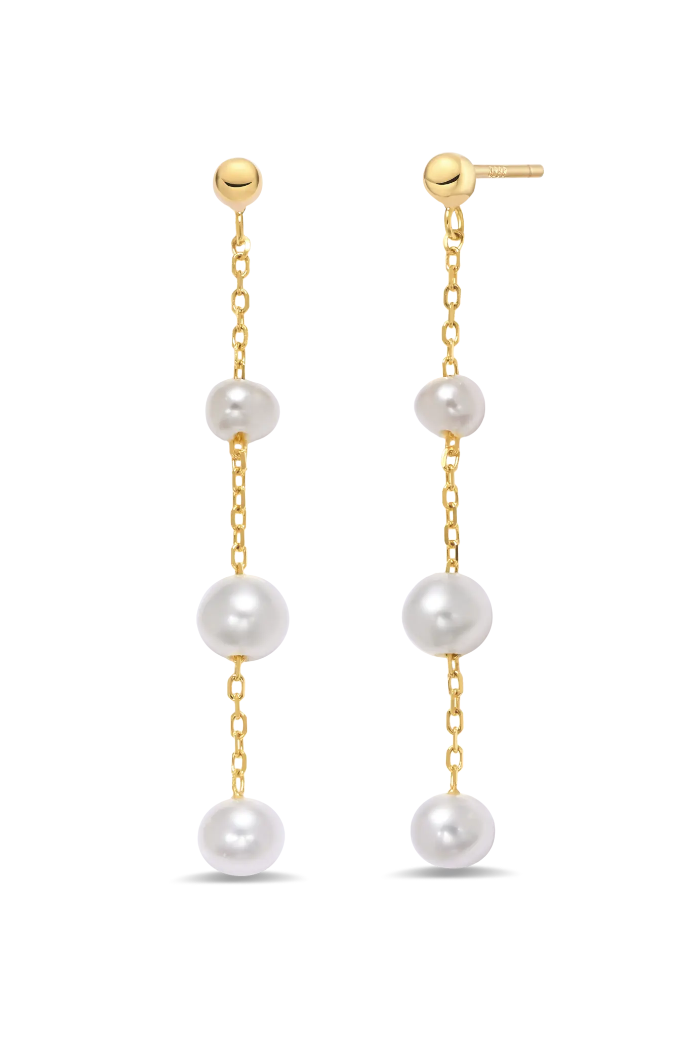 Cercei Argint Pearl Drip Drop IV LisaConcept