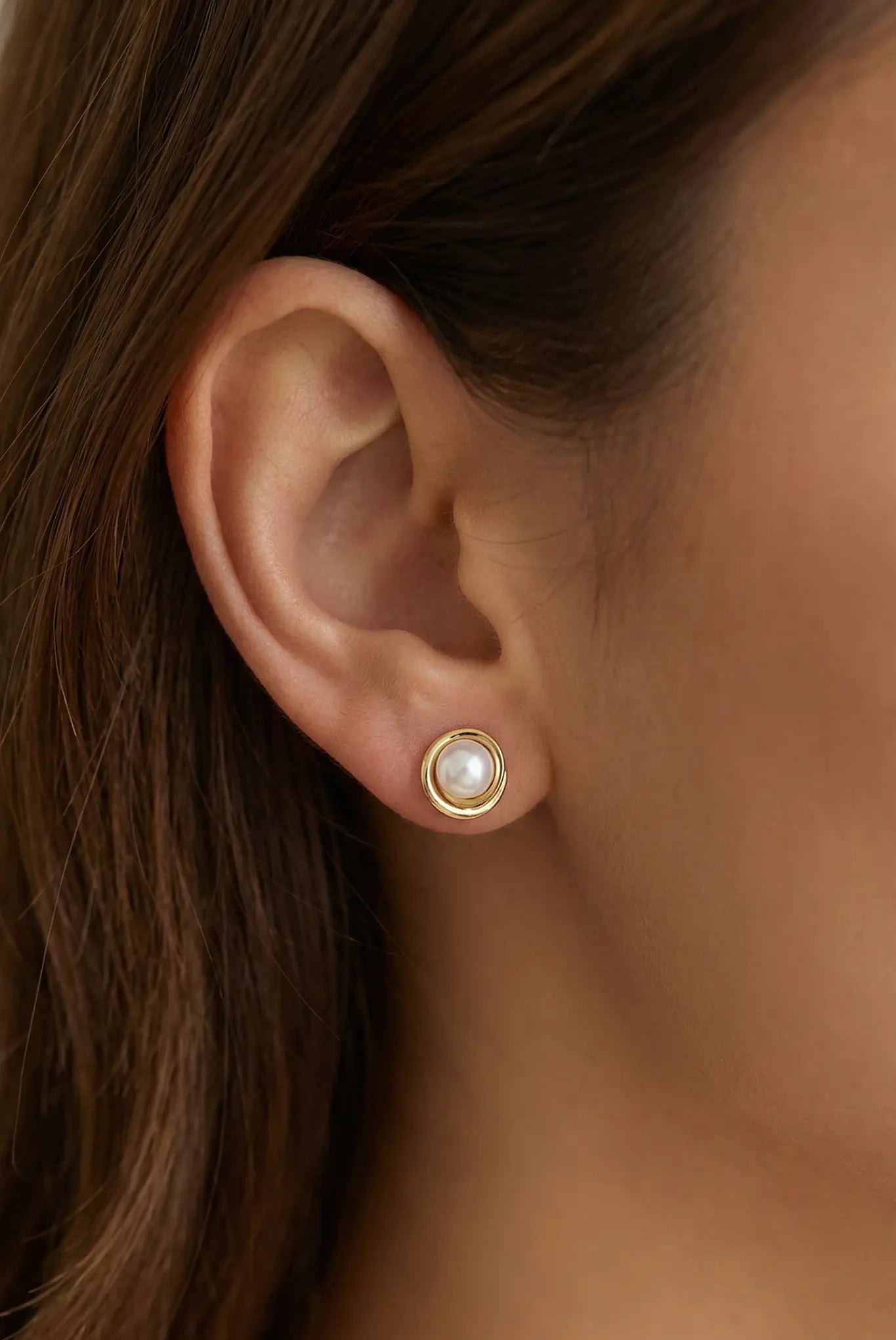 Cercei Argint Pearl Rose LisaConcept