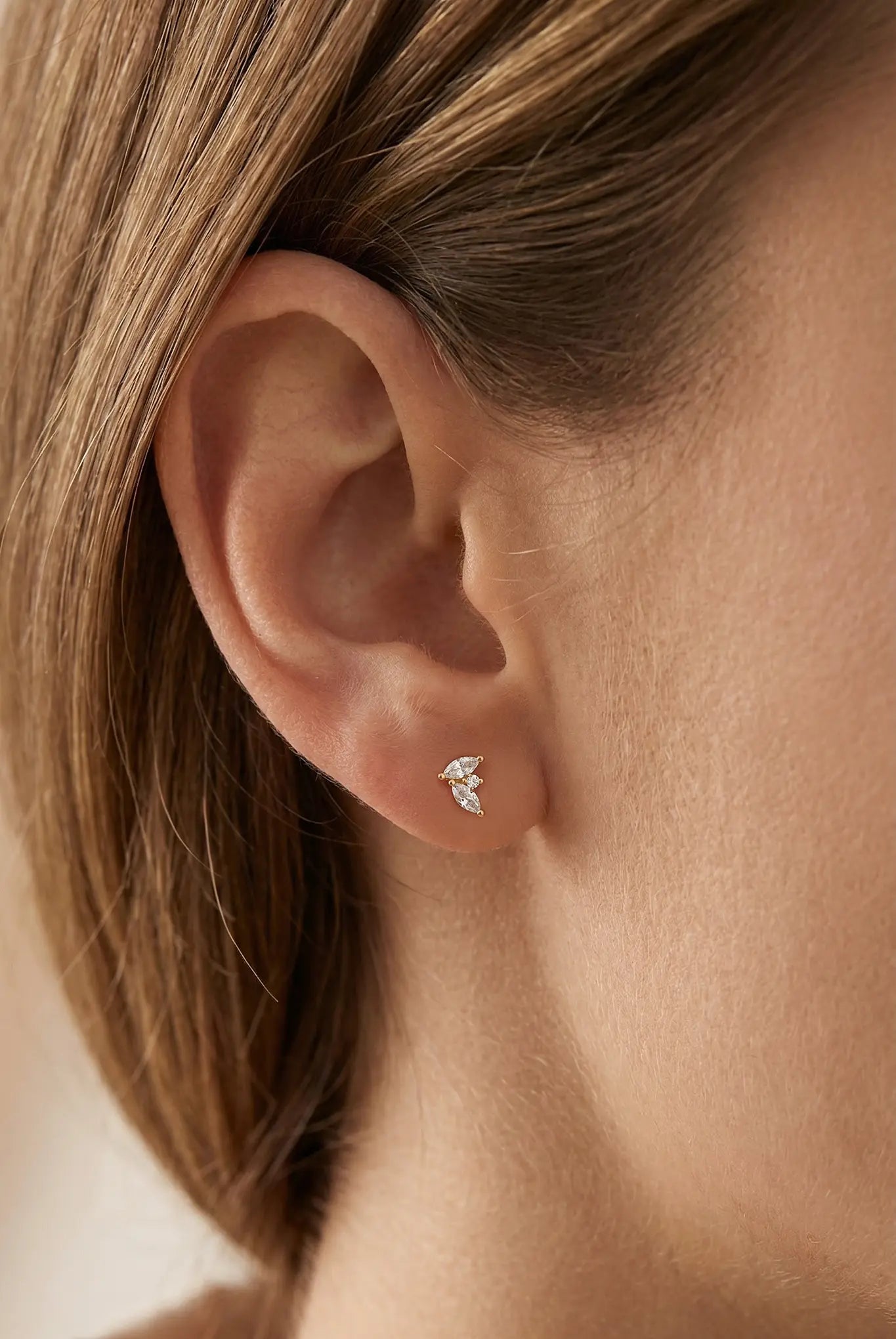 Cercei Argint Plumeria (Pierce) Lisa&Co.