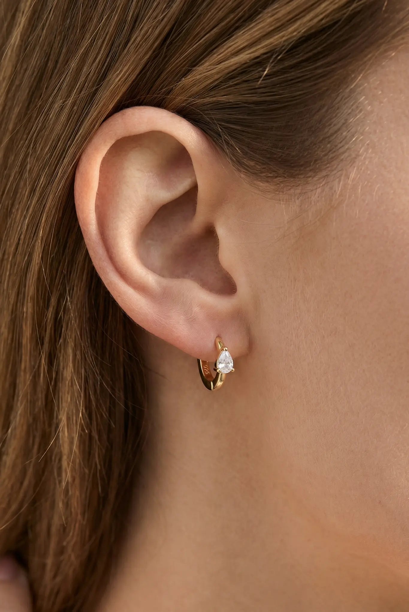 Cercei Argint Simple Pear LisaConcept