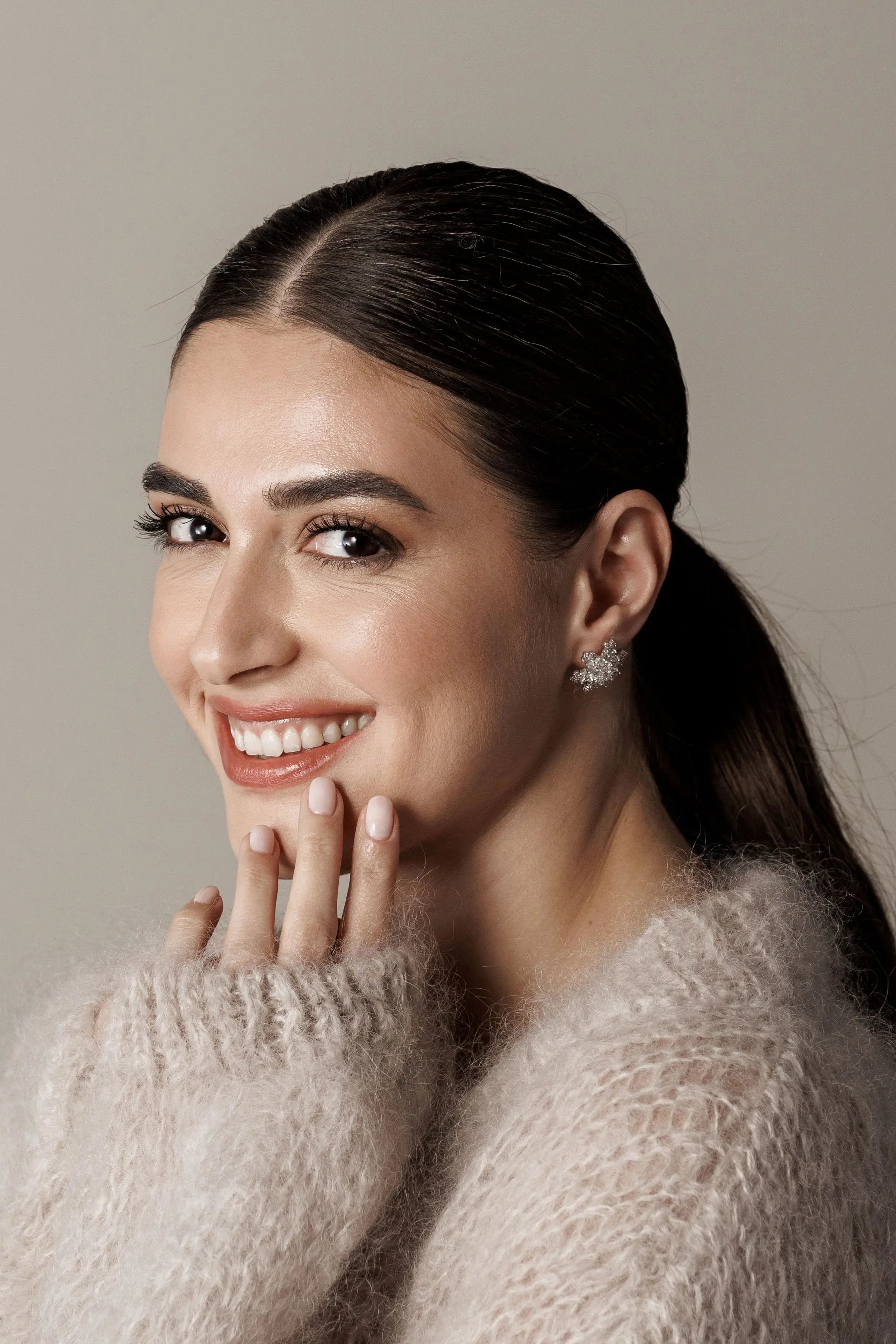 Cercei Argint Snowstorm Lisa&Co.