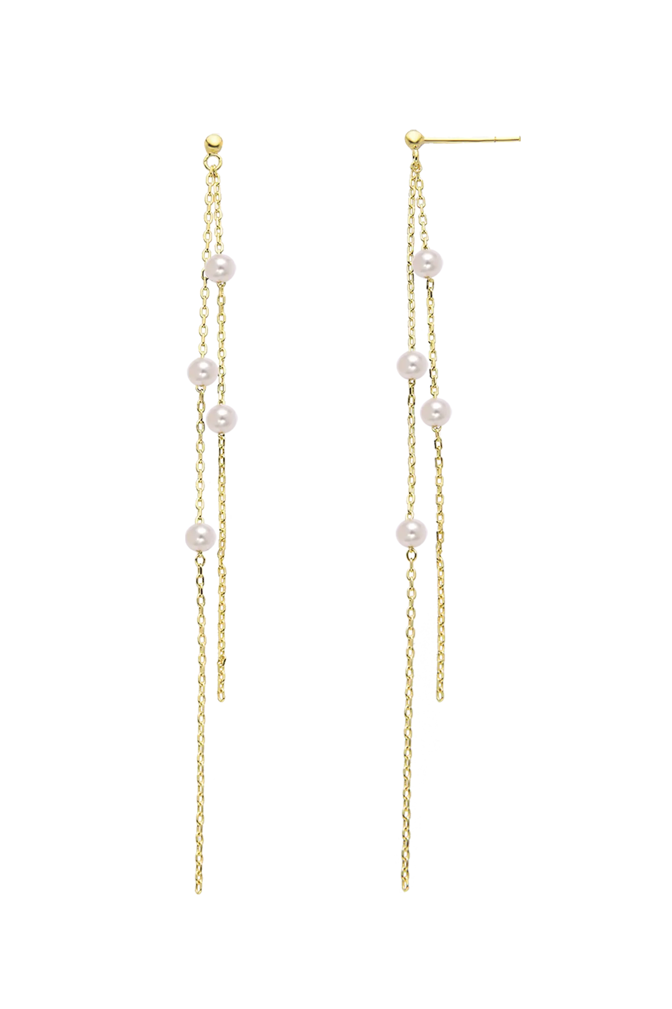 Cercei Argint Tiny Mixed Pearl Drip Drop LisaConcept