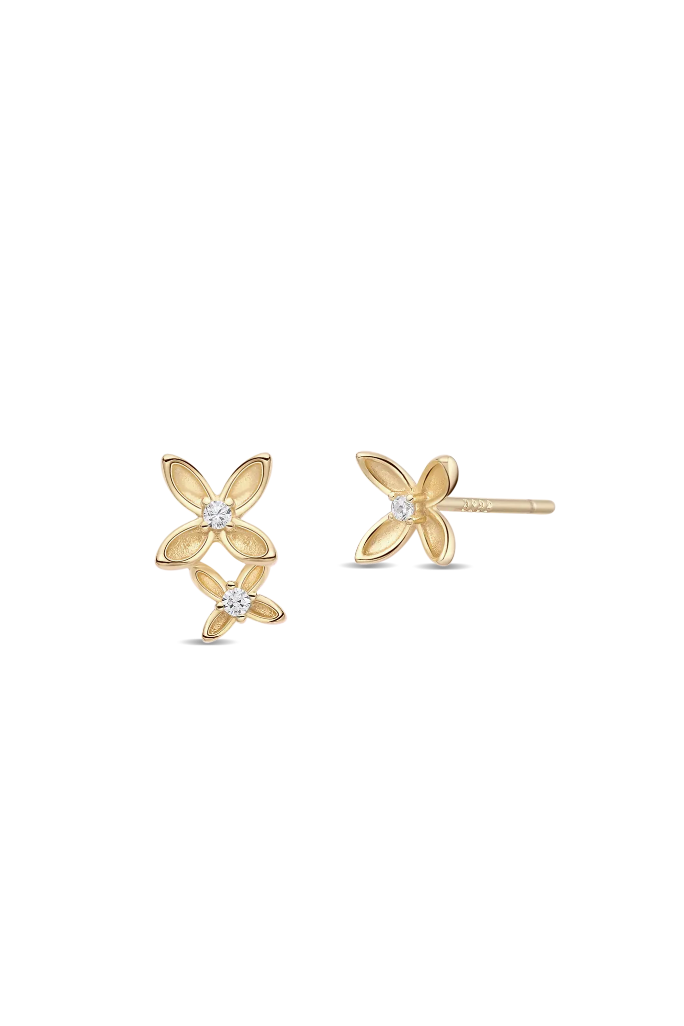 Cercei Argint Trio Flowers Lisa&Co.