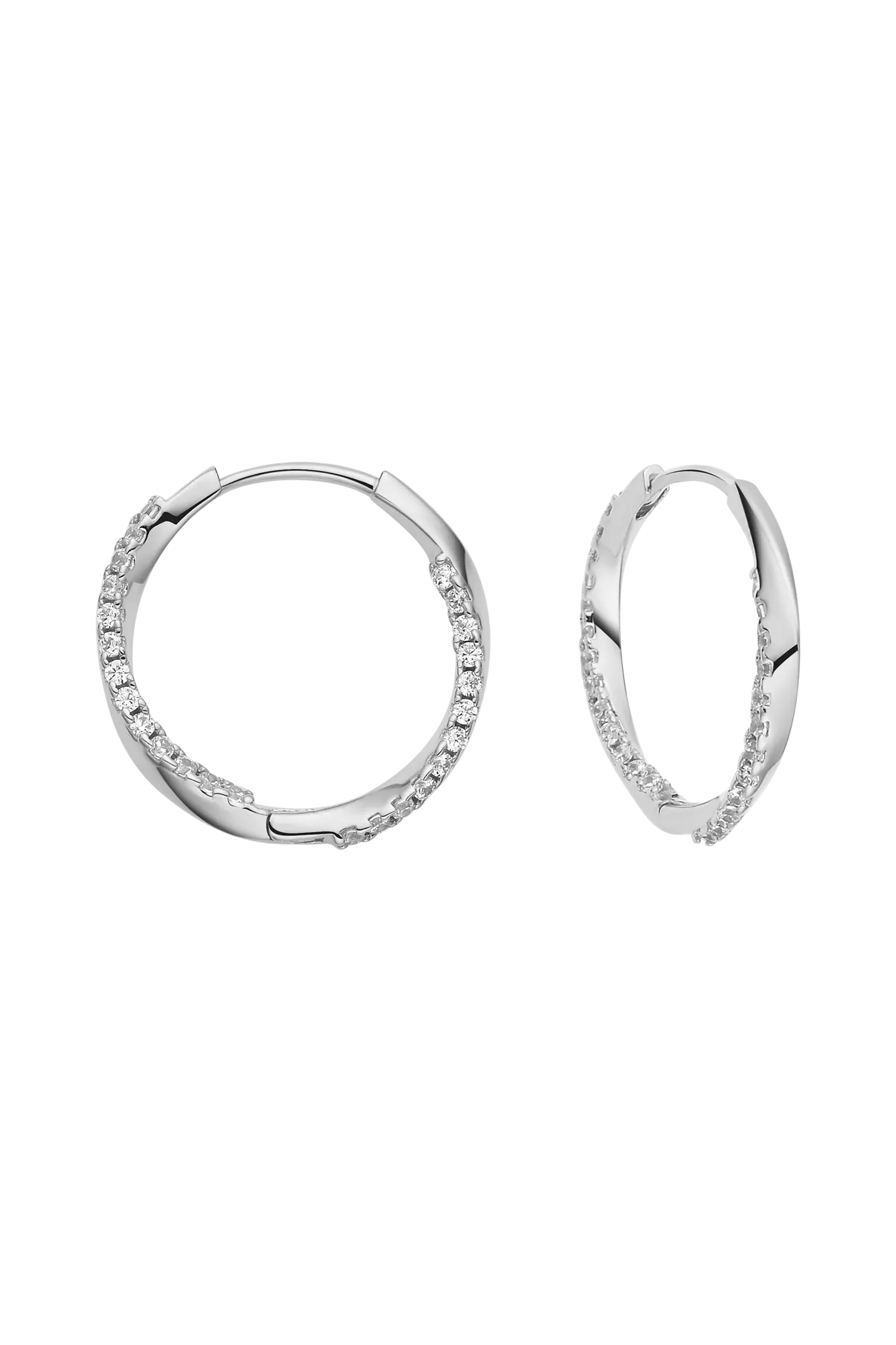 Cercei Argint Twisted Hoop LisaConcept