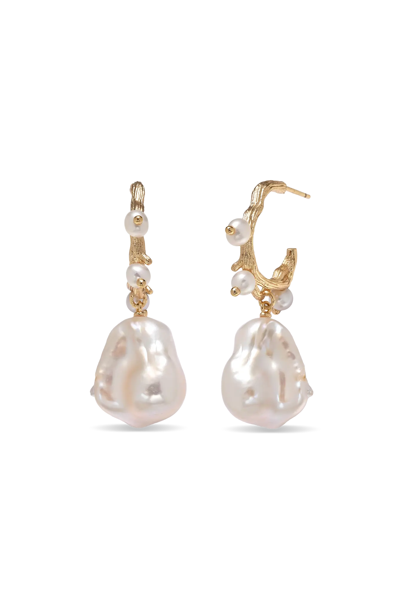 Cercei Argint Woody Pearls LisaConcept