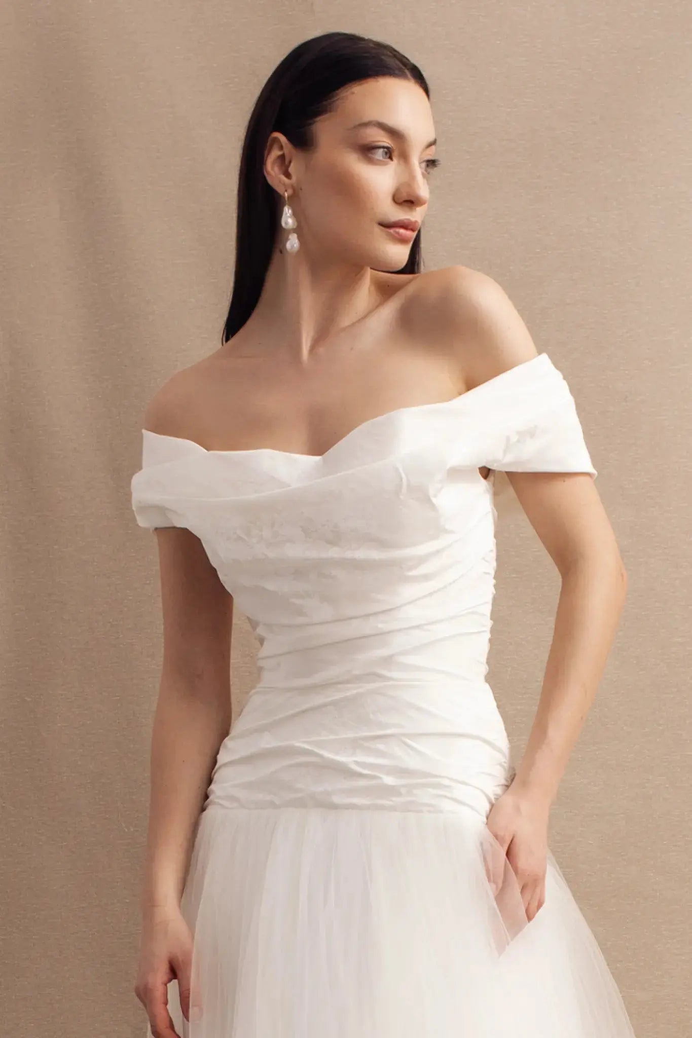 Cercei White Pearl Double Drop LisaConcept