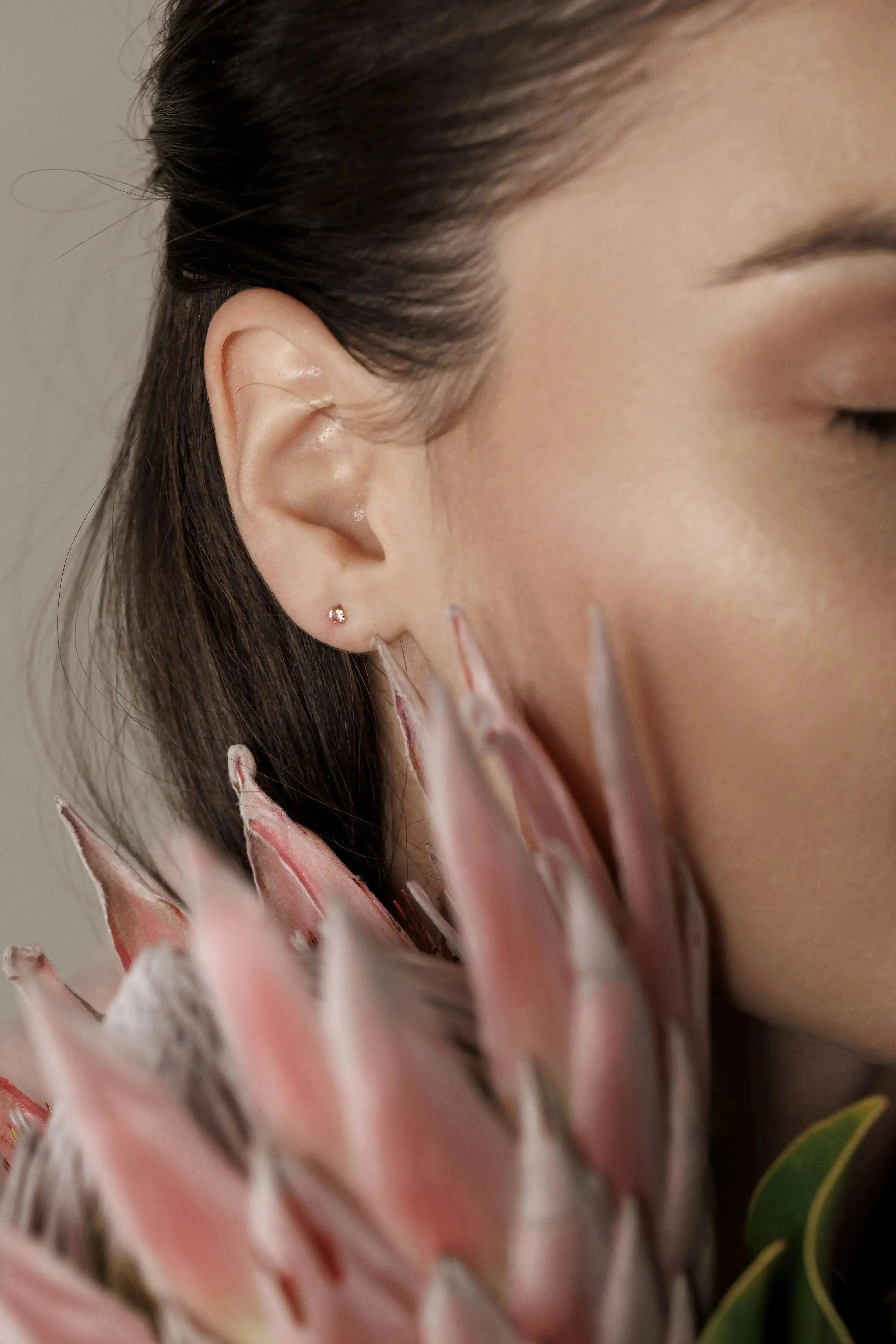 Cercei Aur Pink Crystal LisaConcept