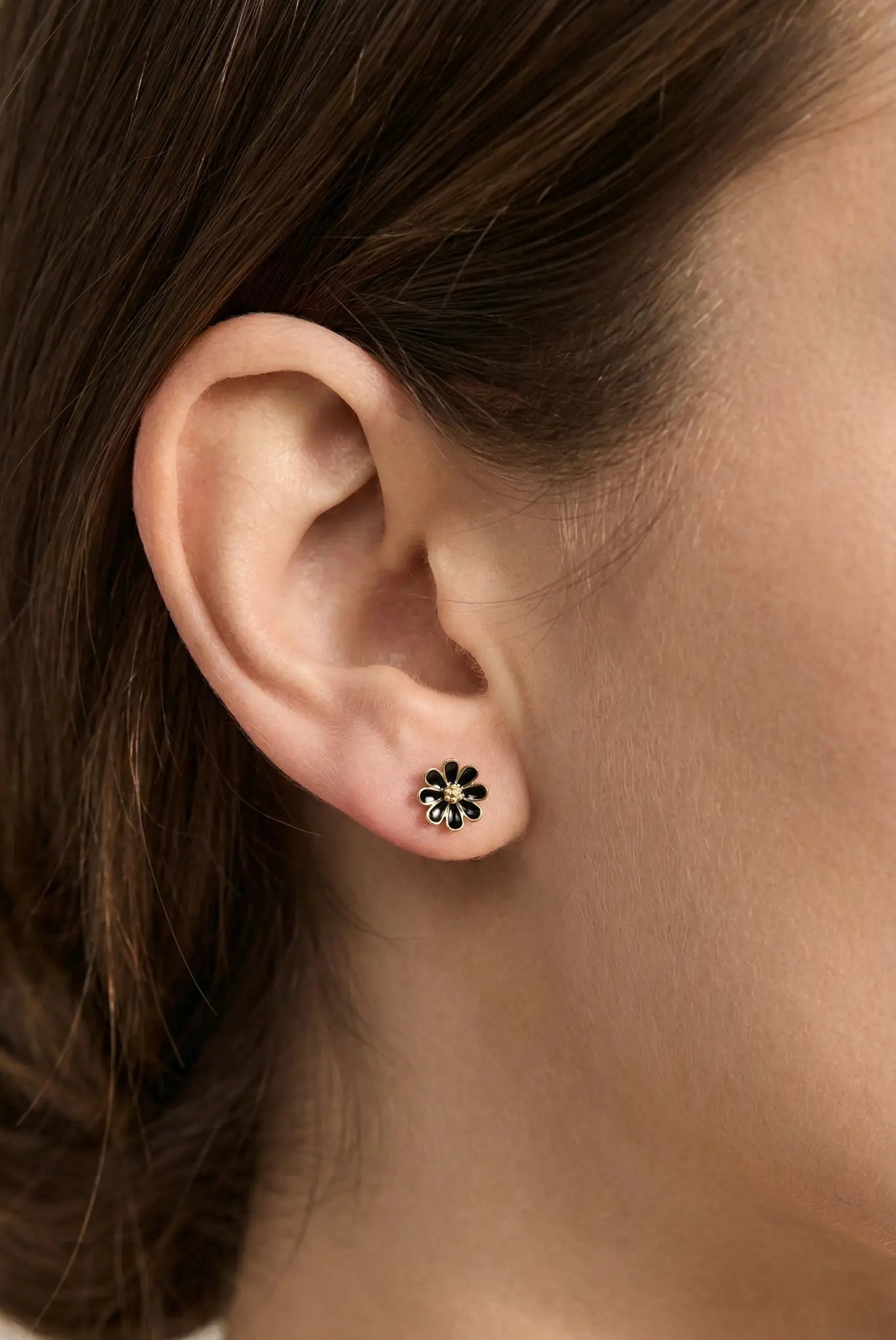 Cercei argint Black Chamomille Lisa&Co.