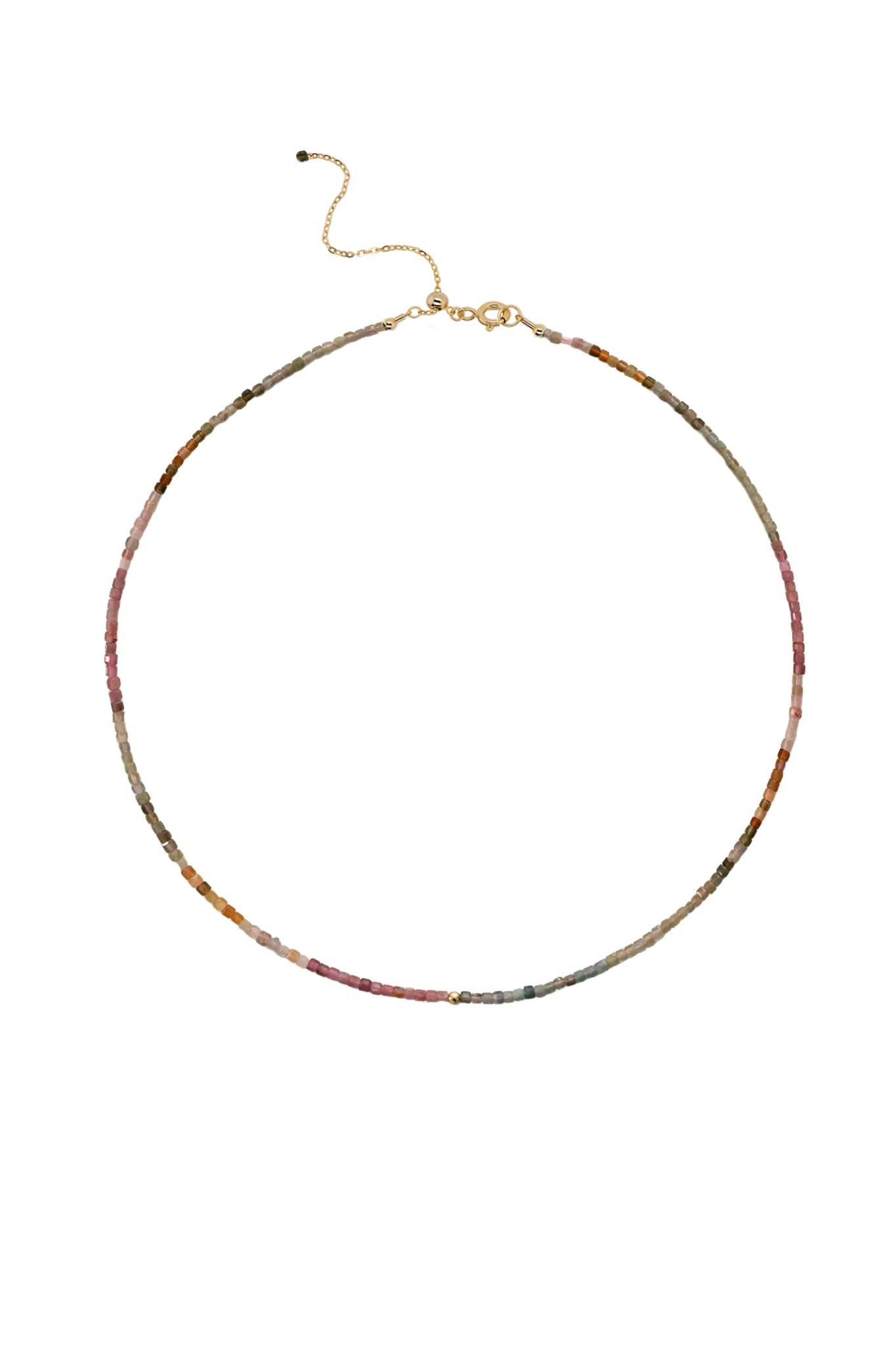 Colier Argint Geometric Cut and Tourmaline LisaConcept