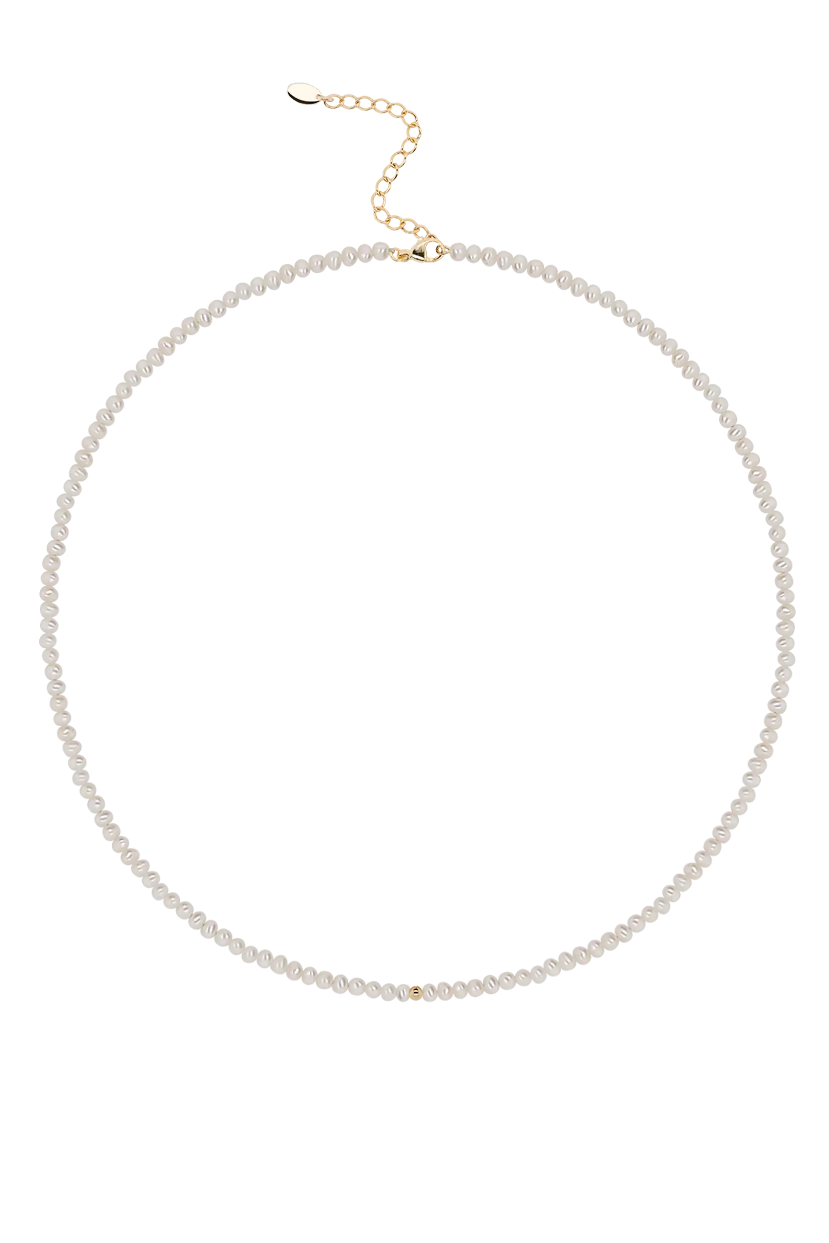 Colier Argint Mini Pearl Bead - Organic Pearl Lisa&Co.