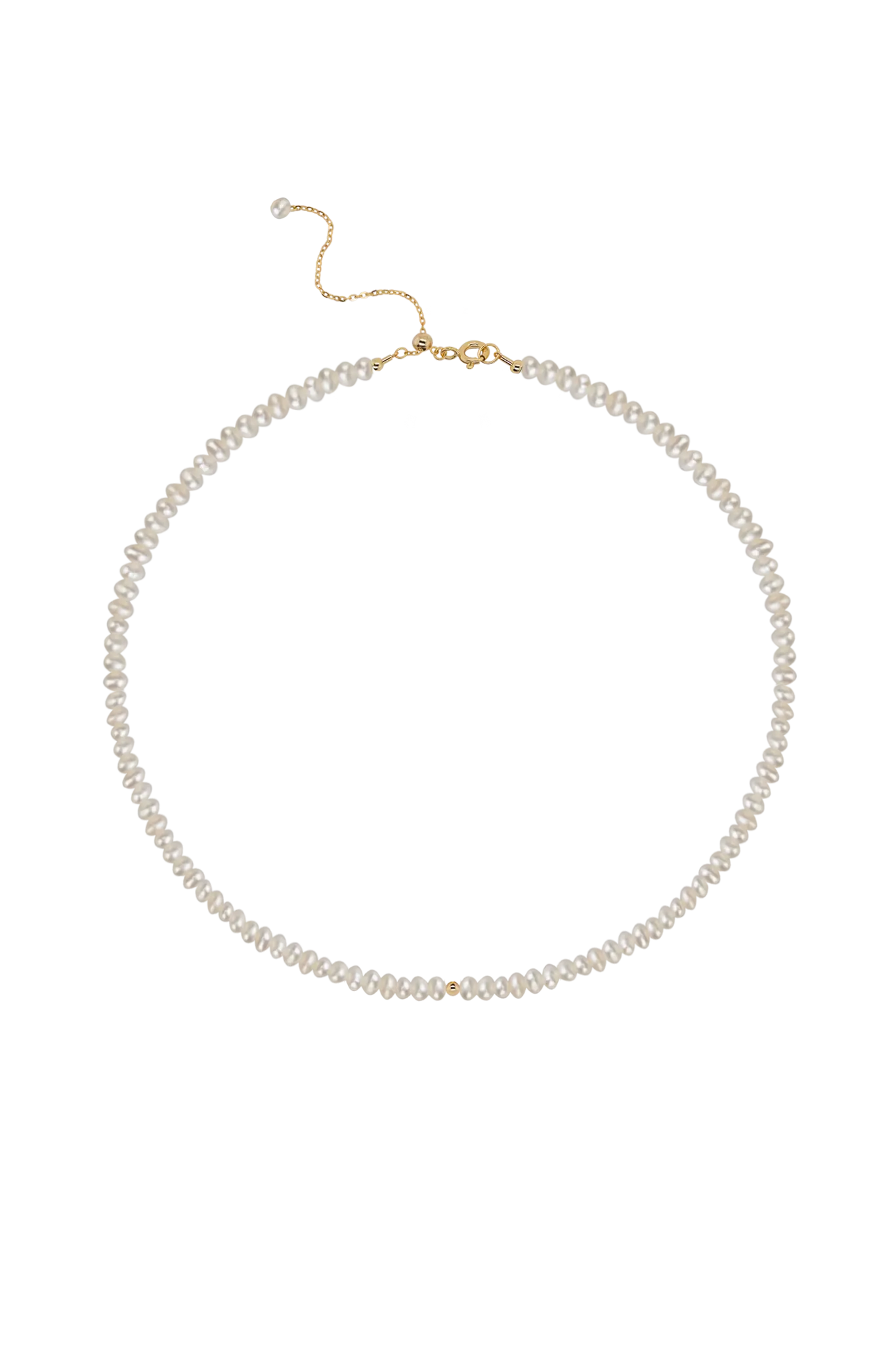 Colier Argint Pearl Bead M - organic pearl Lisa&Co.