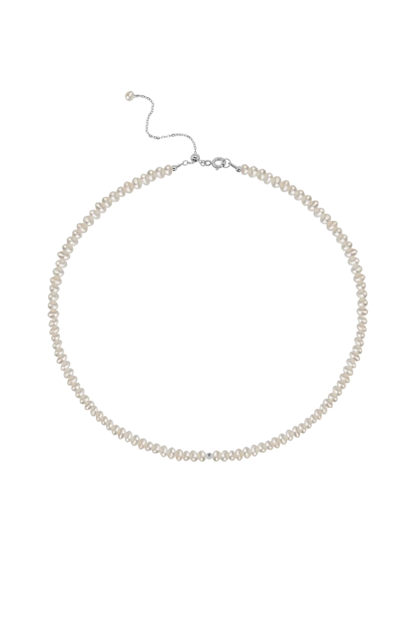 Colier Argint Pearl Bead M - organic pearl Lisa&Co.