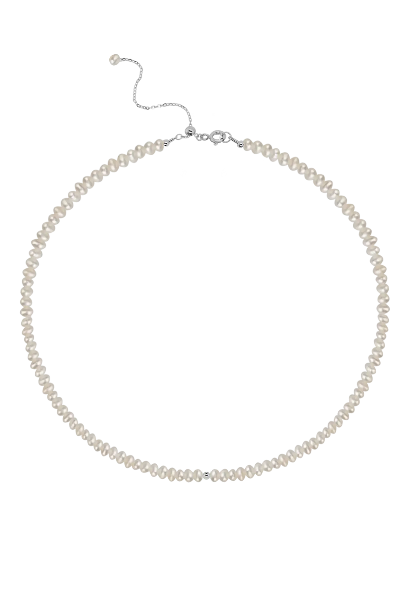 Colier Argint Pearl Bead M - organic pearl Lisa&Co.
