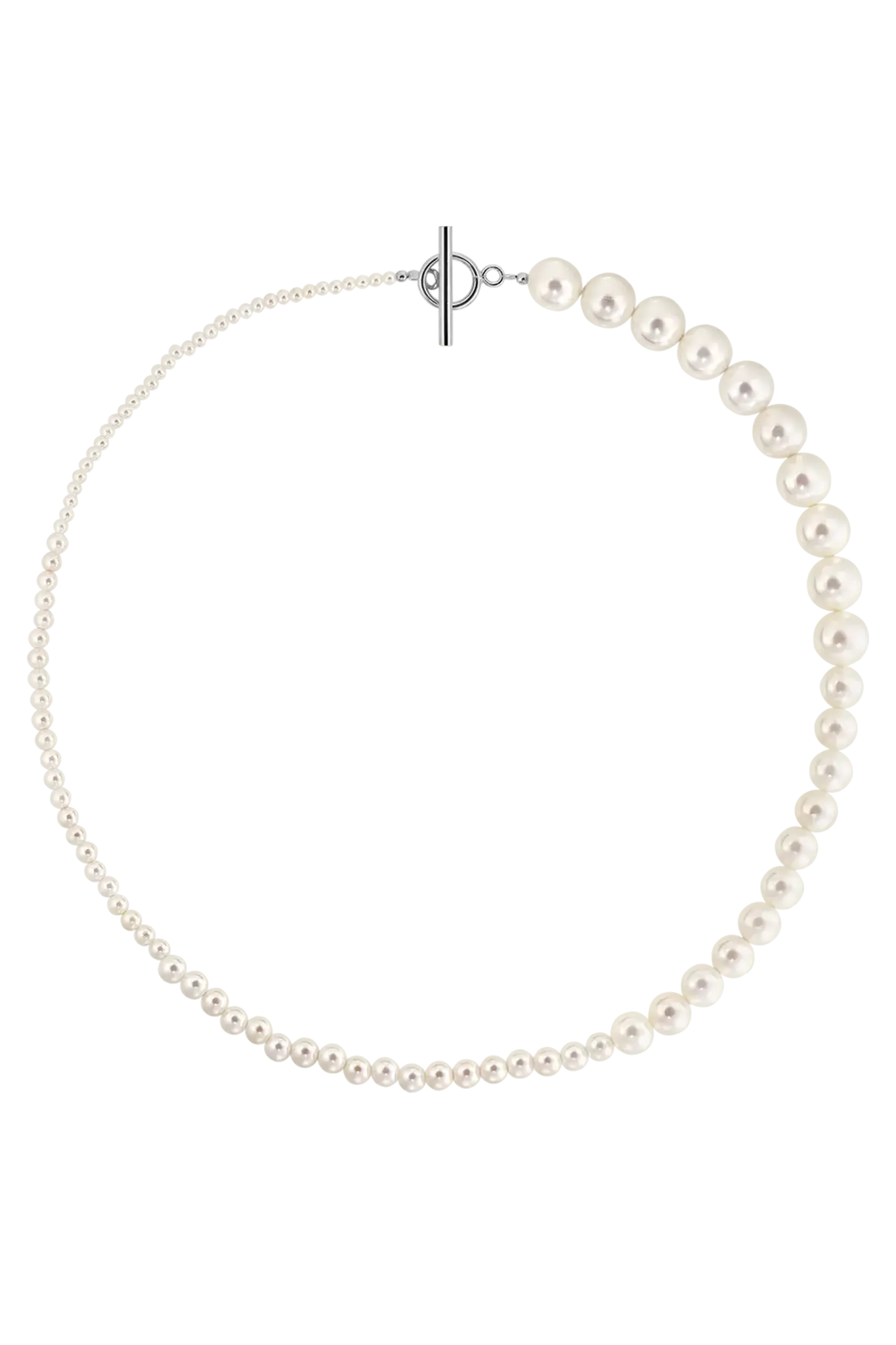 Colier Argint Pearl Gradient V LisaConcept