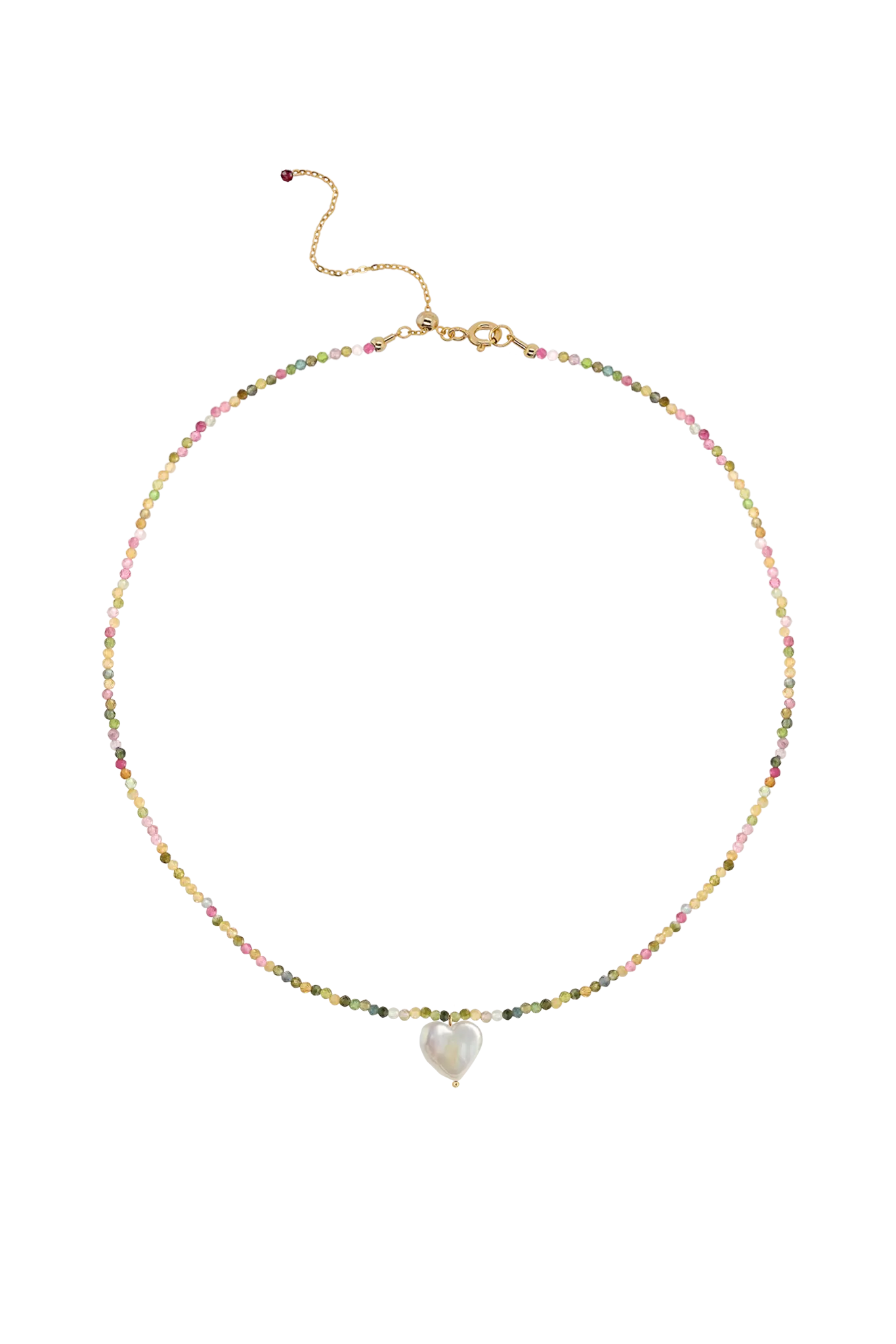 Colier Argint Pink Heart Lisa&Co.