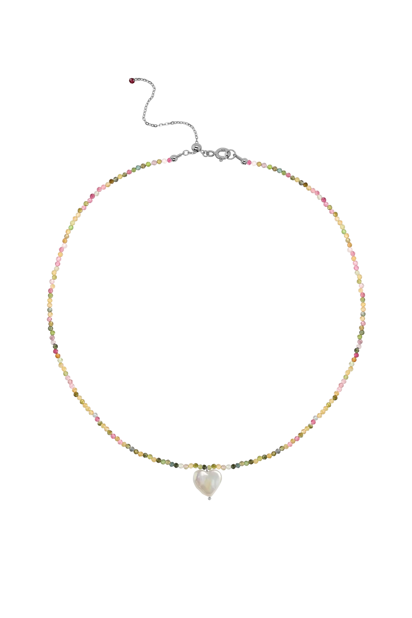 Colier Argint Pink Heart Lisa&Co.
