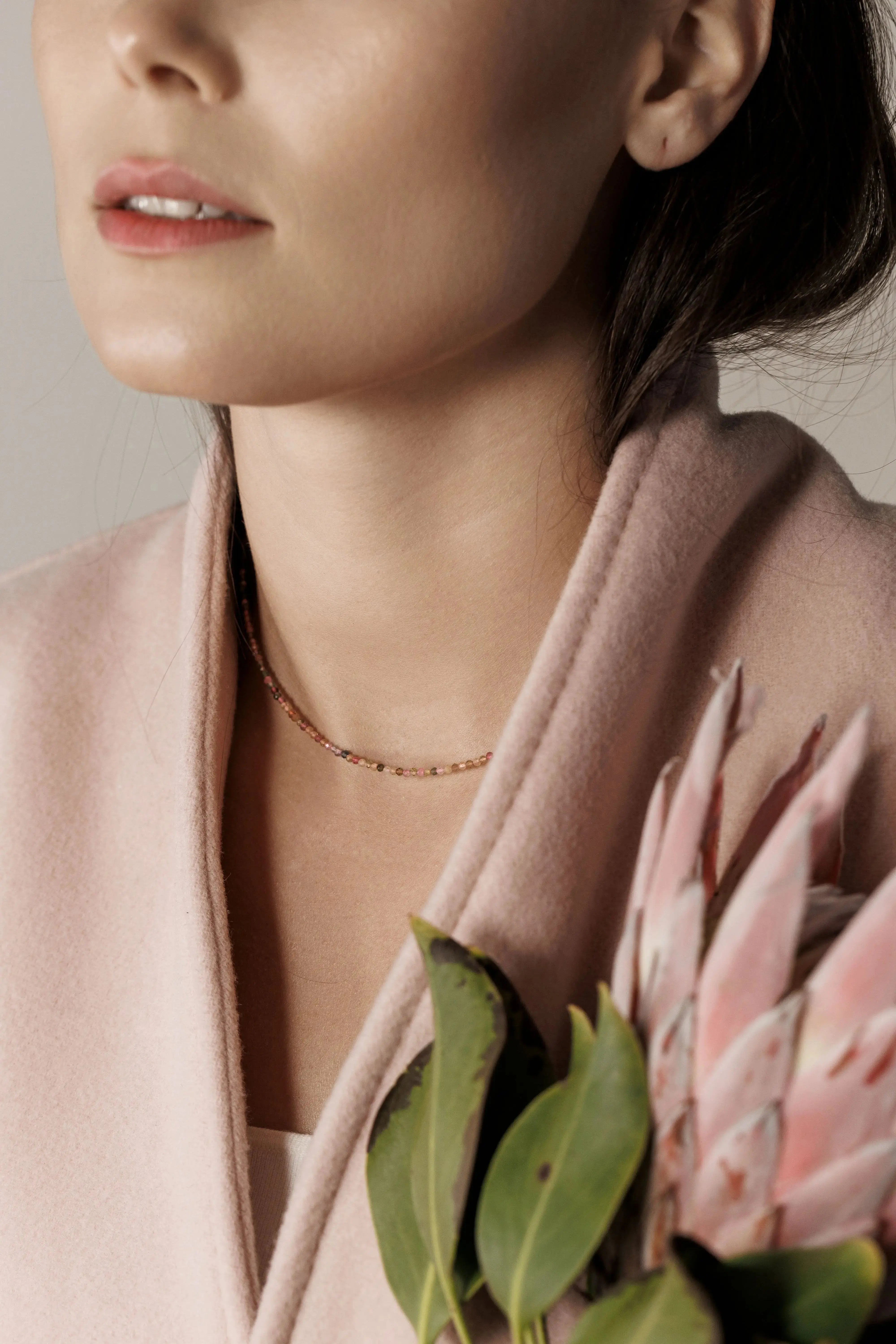 Colier Argint Pink Tourmaline LisaConcept