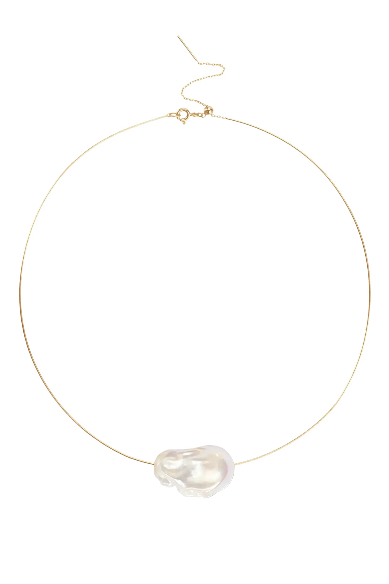 Colier Argint Wired Baroque Pearl Lisa&Co.