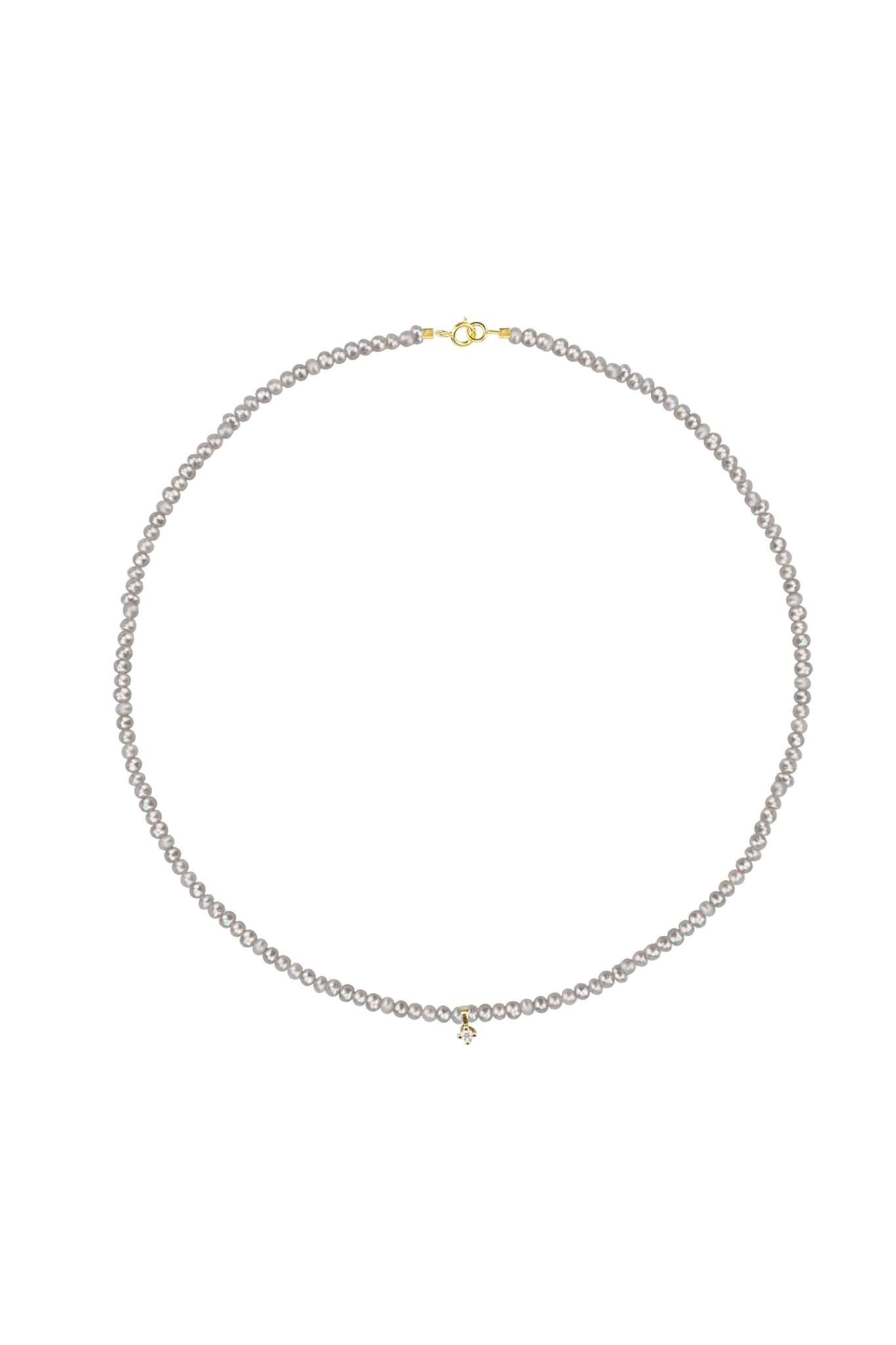 Colier Aur Grey Pearls&Diamond Lisa&Co.