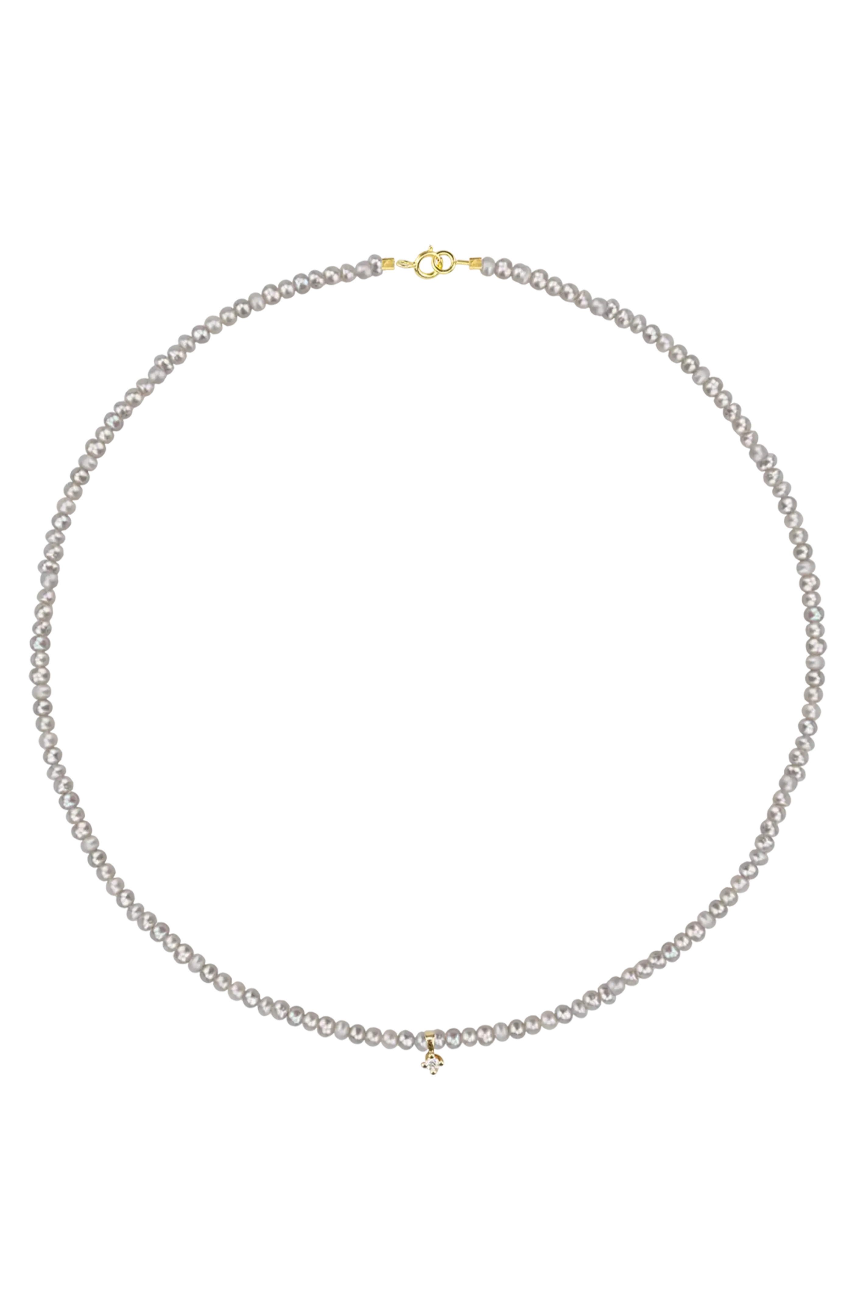 Colier Aur Grey Pearls&Diamond Lisa&Co.