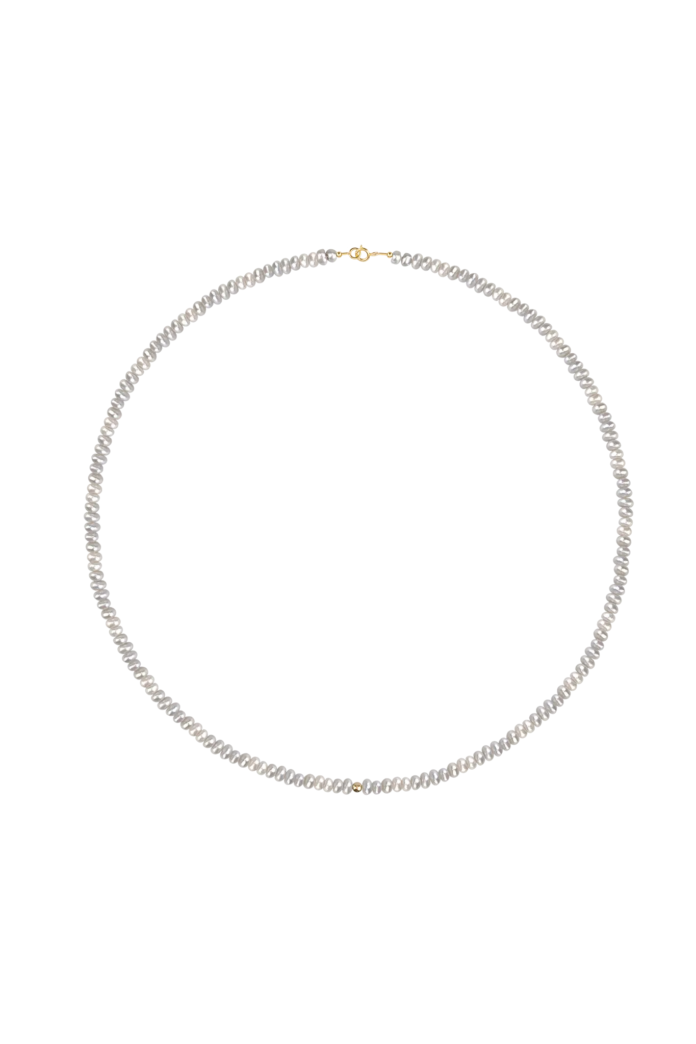 Colier Aur Mini Grey Pearls Lisa&Co.