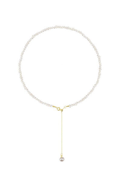 Colier Organic Pearls S din Argint Placat si Perle | Lisa&Co.