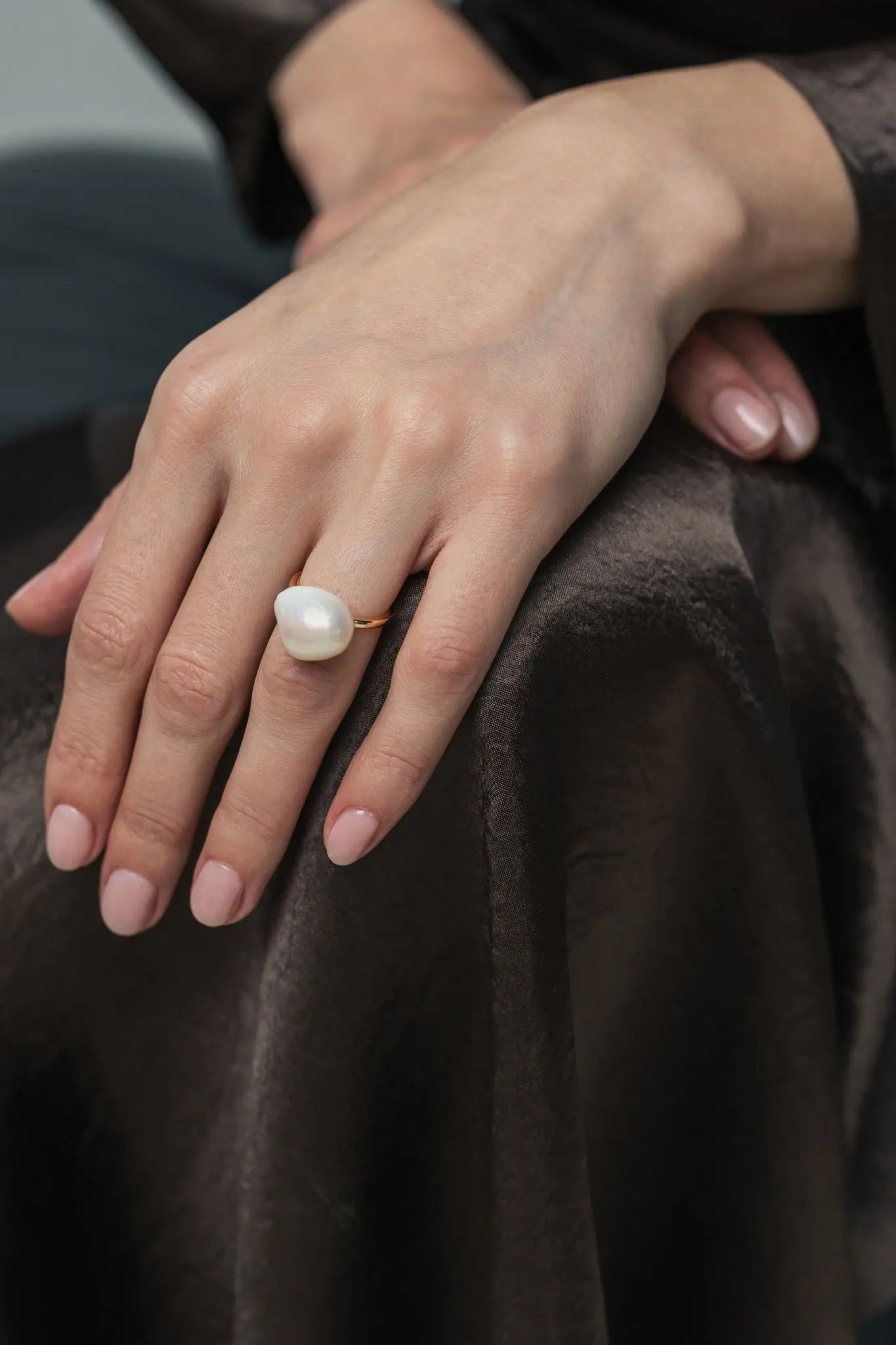 Inel Argint Giant Pearl LisaConcept