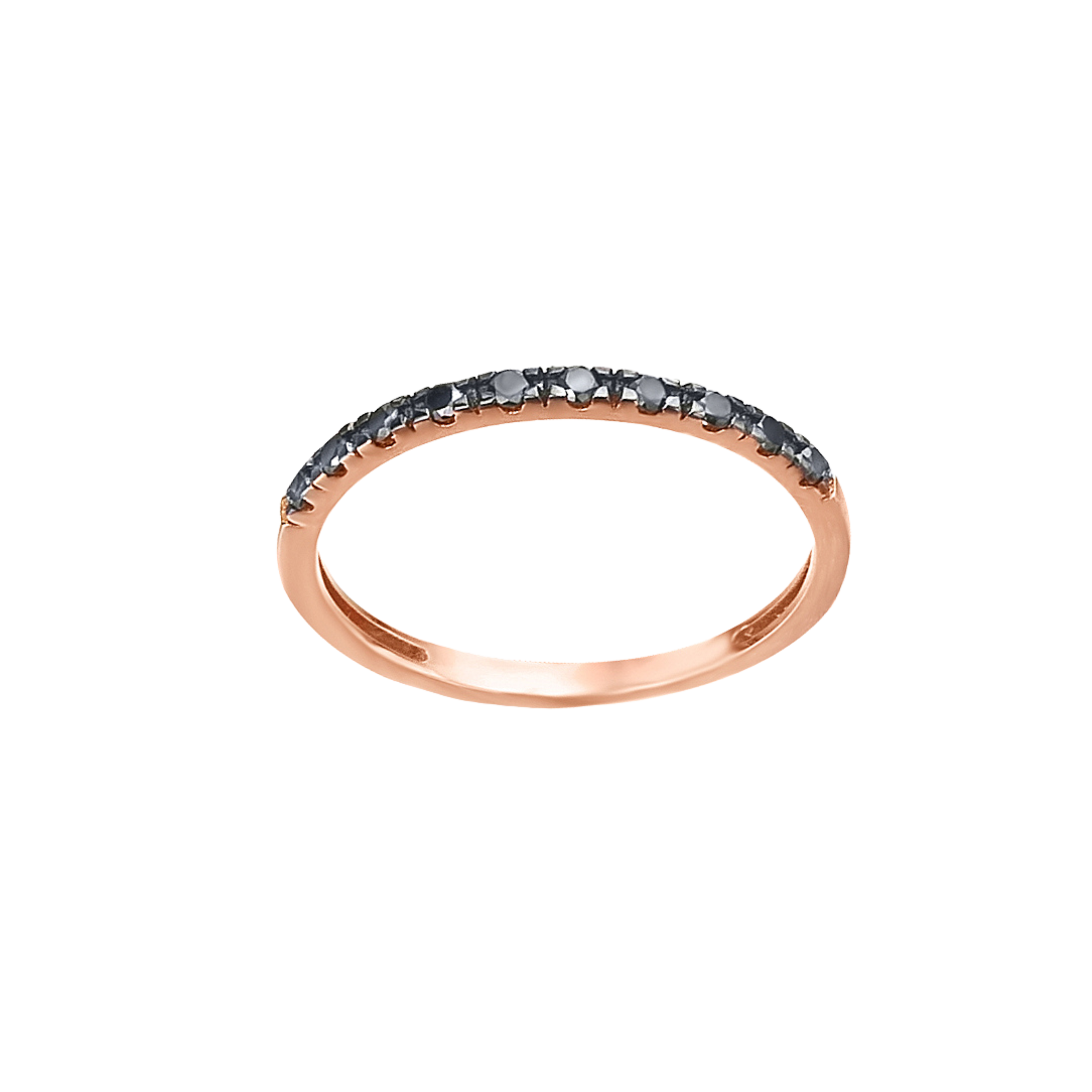 Inel aur Black Paved Band Lisa&Co.