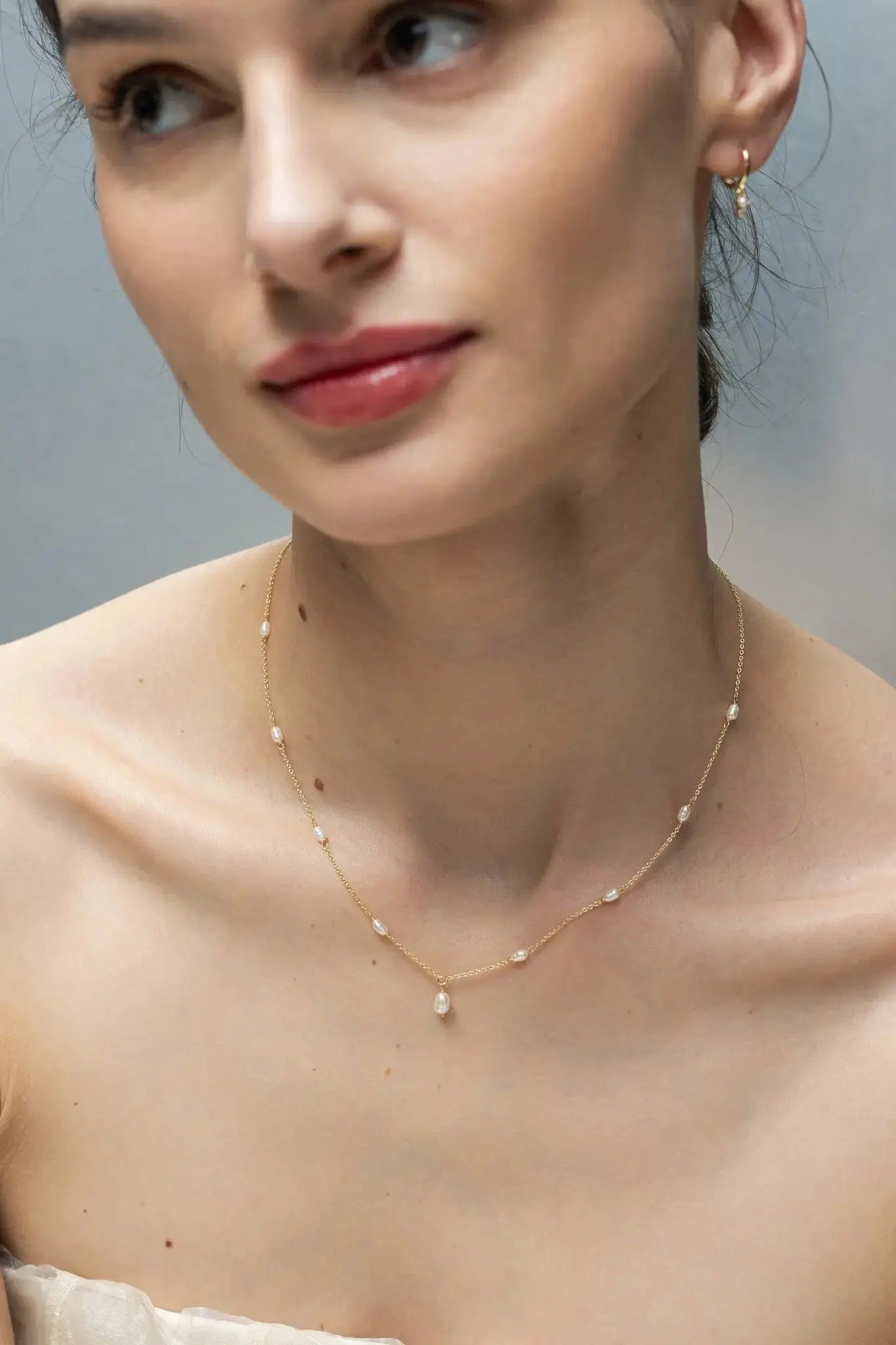 Lanț Argint Freshwater Pearls Lisa&Co.