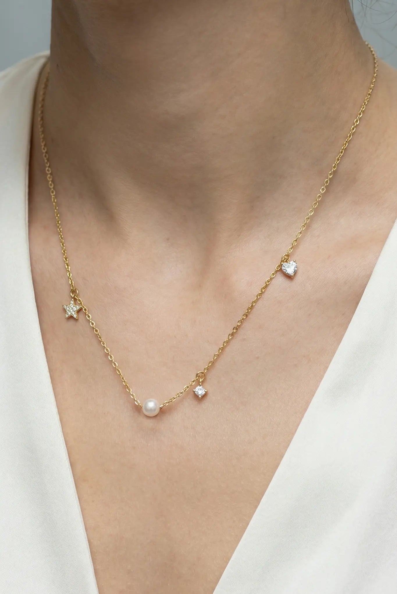 Lanț Argint Moving Pearl&Crystals Lisa&Co.